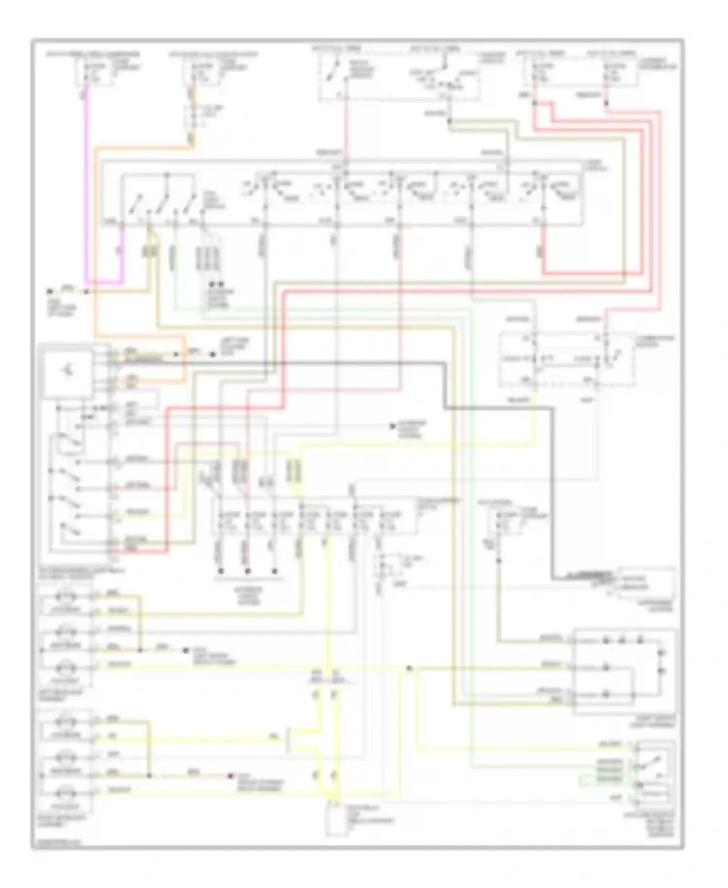 Wiring diagram key-in ignition switch for Porsche Boxster 986 (1996-2002) (2 of 4)