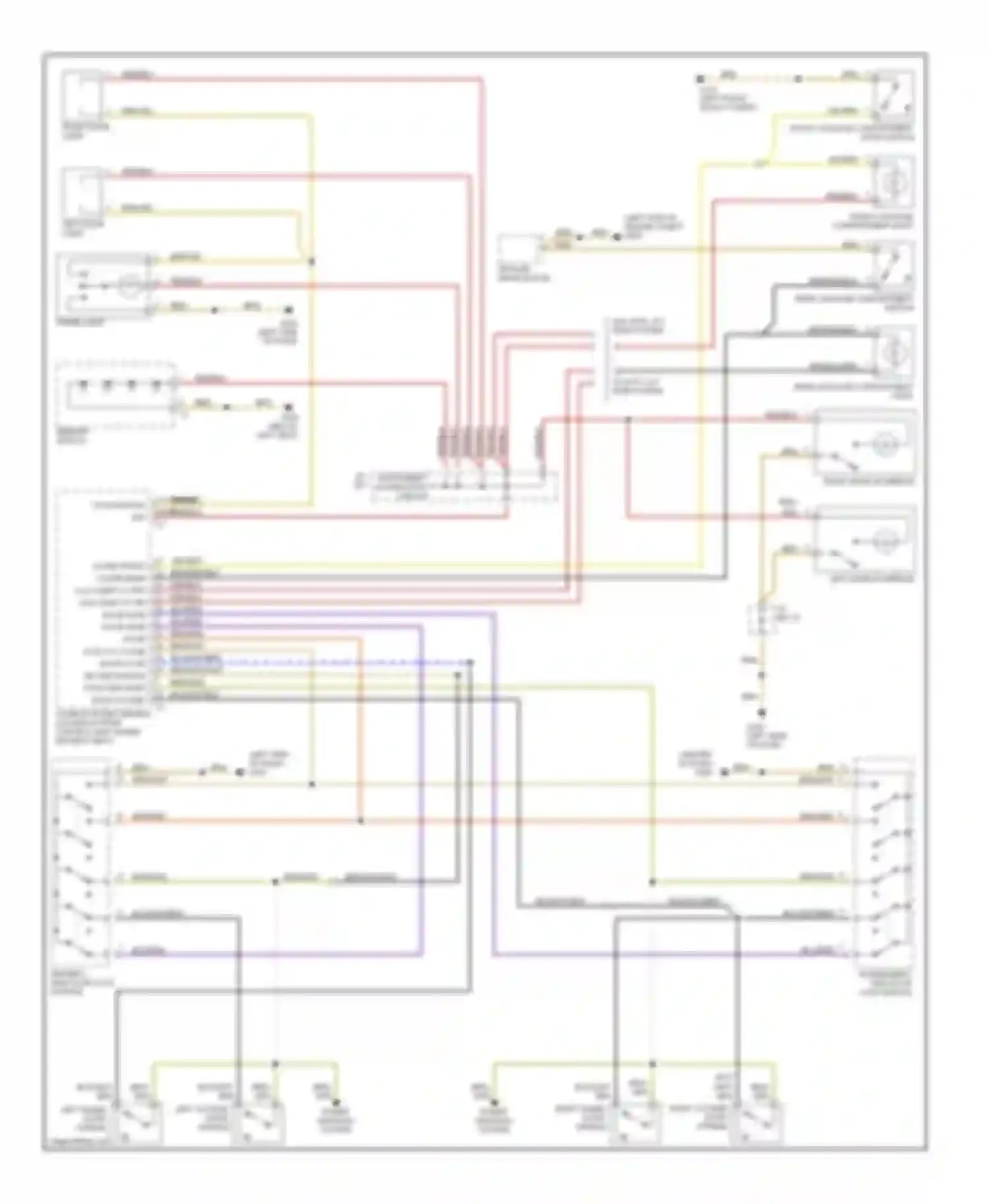 Wiring diagram power windows system for Porsche Boxster 986 (1996-2002) (1 of 2)
