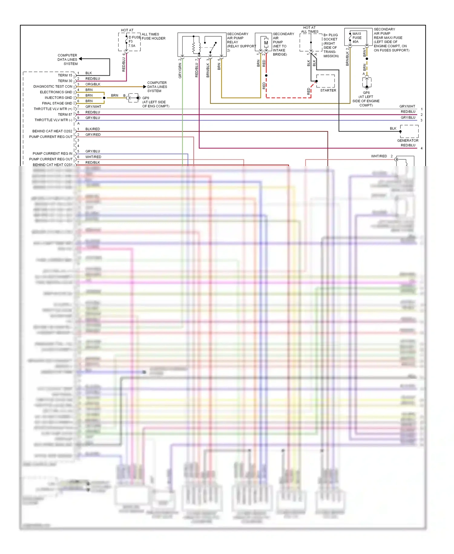 Porsche Boxster 987 facelift 2 (2009-2012) computer data lines system wiring diagram  (18 of 51)