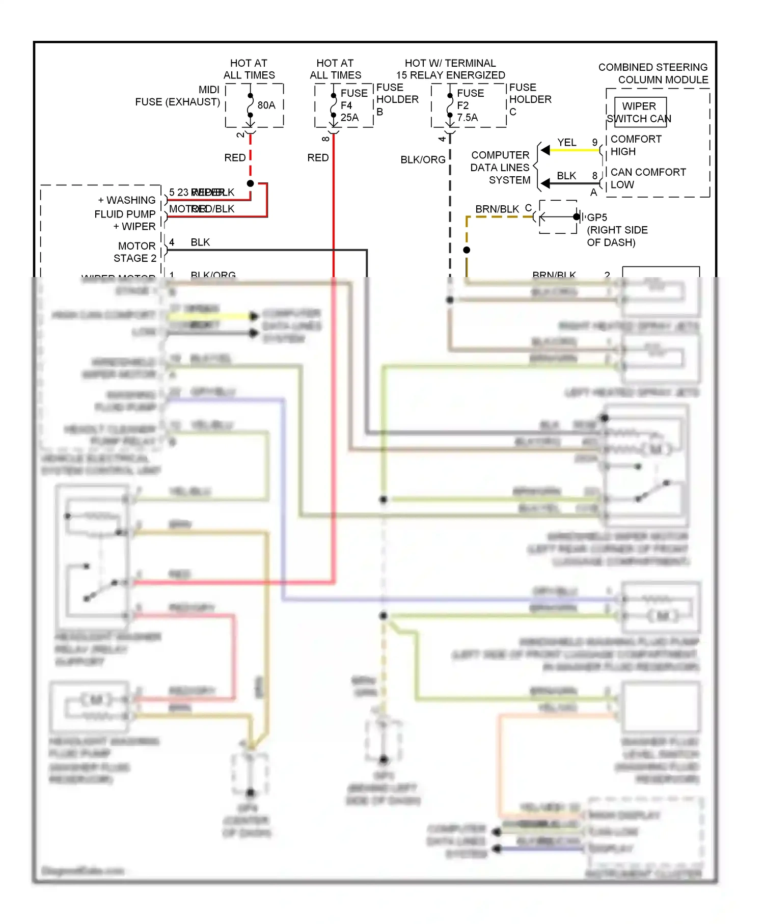 Porsche Boxster 987 facelift 2 (2009-2012) computer data lines system wiring diagram  (51 of 51)