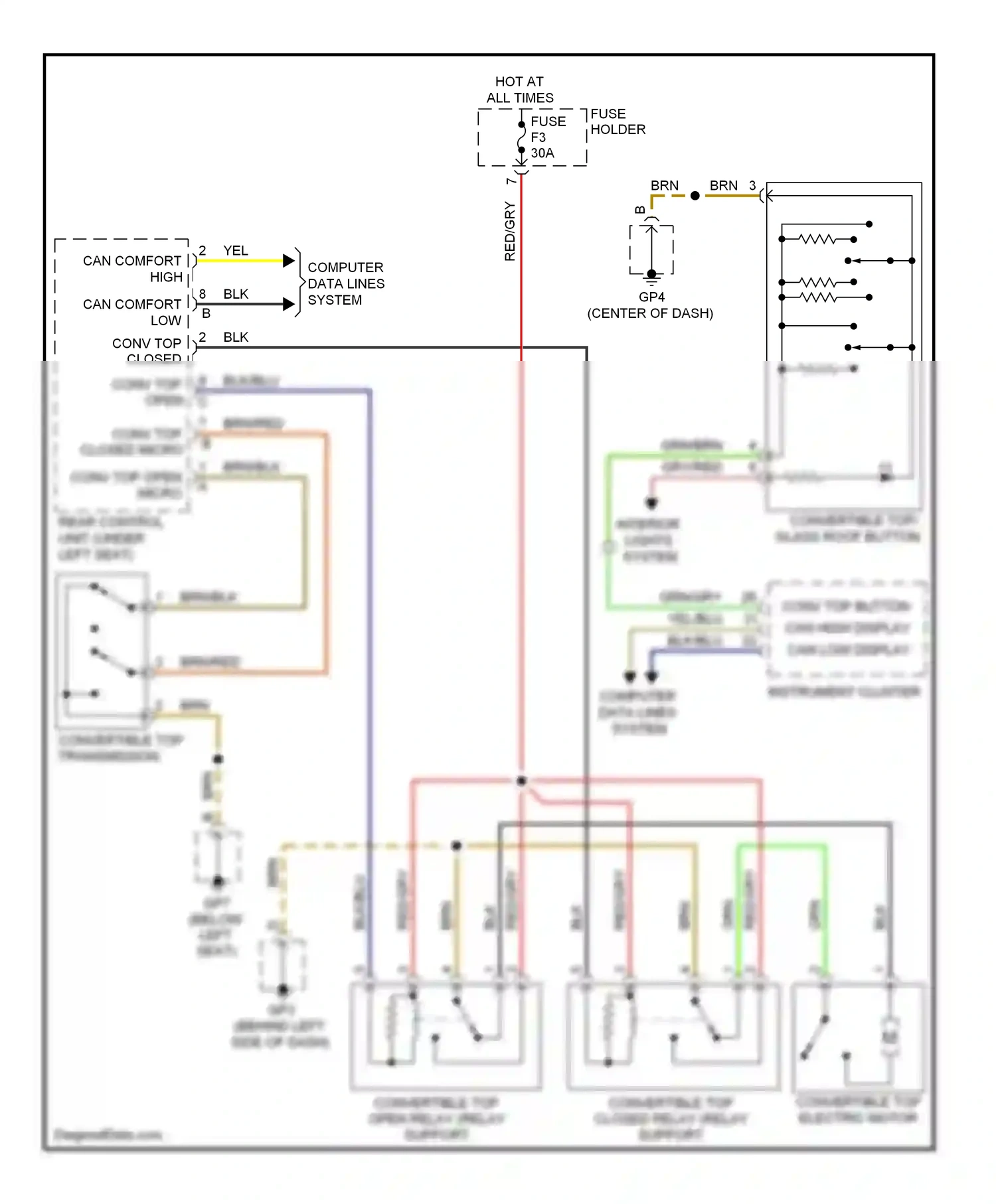 Porsche Boxster 987 facelift 2 (2009-2012) computer data lines system wiring diagram  (38 of 51)