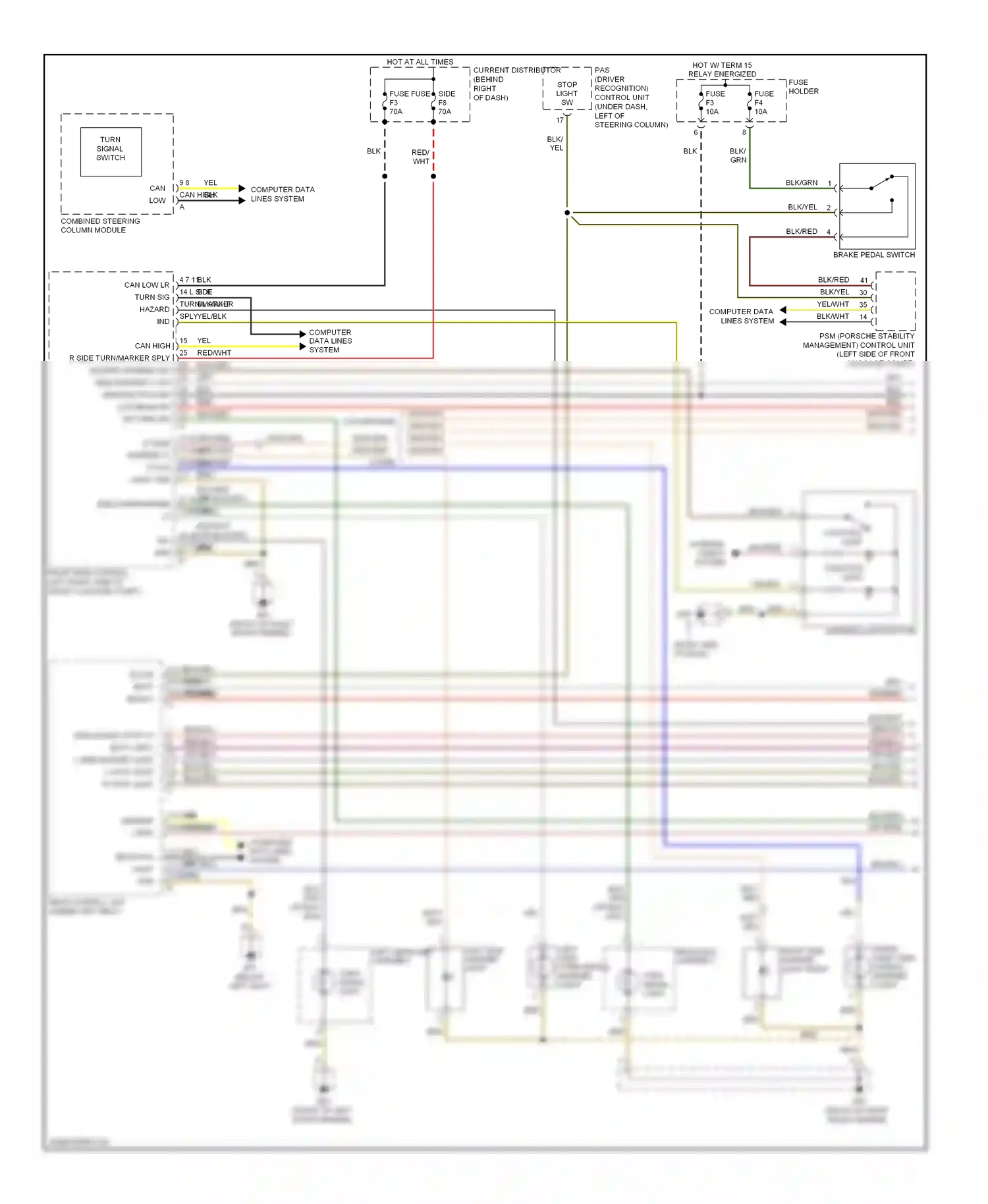 Porsche Boxster 987 facelift 2 (2009-2012) computer data lines system wiring diagram  (14 of 51)