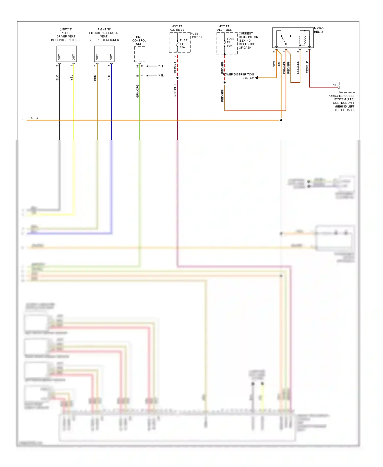 Porsche Boxster 987 facelift 2 (2009-2012) computer data lines system wiring diagram  (48 of 51)