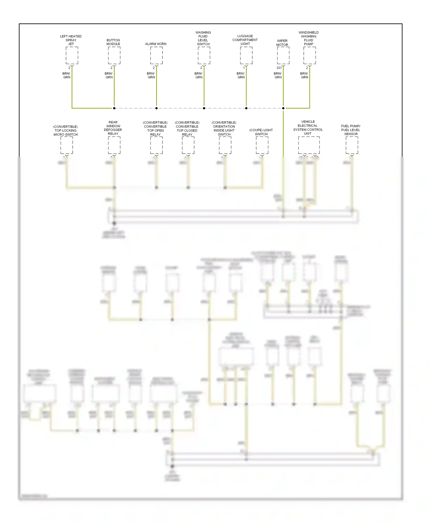 Porsche Boxster 987 facelift 2 (2009-2012) diagnostic plug socket wiring diagram  (2 of 3)
