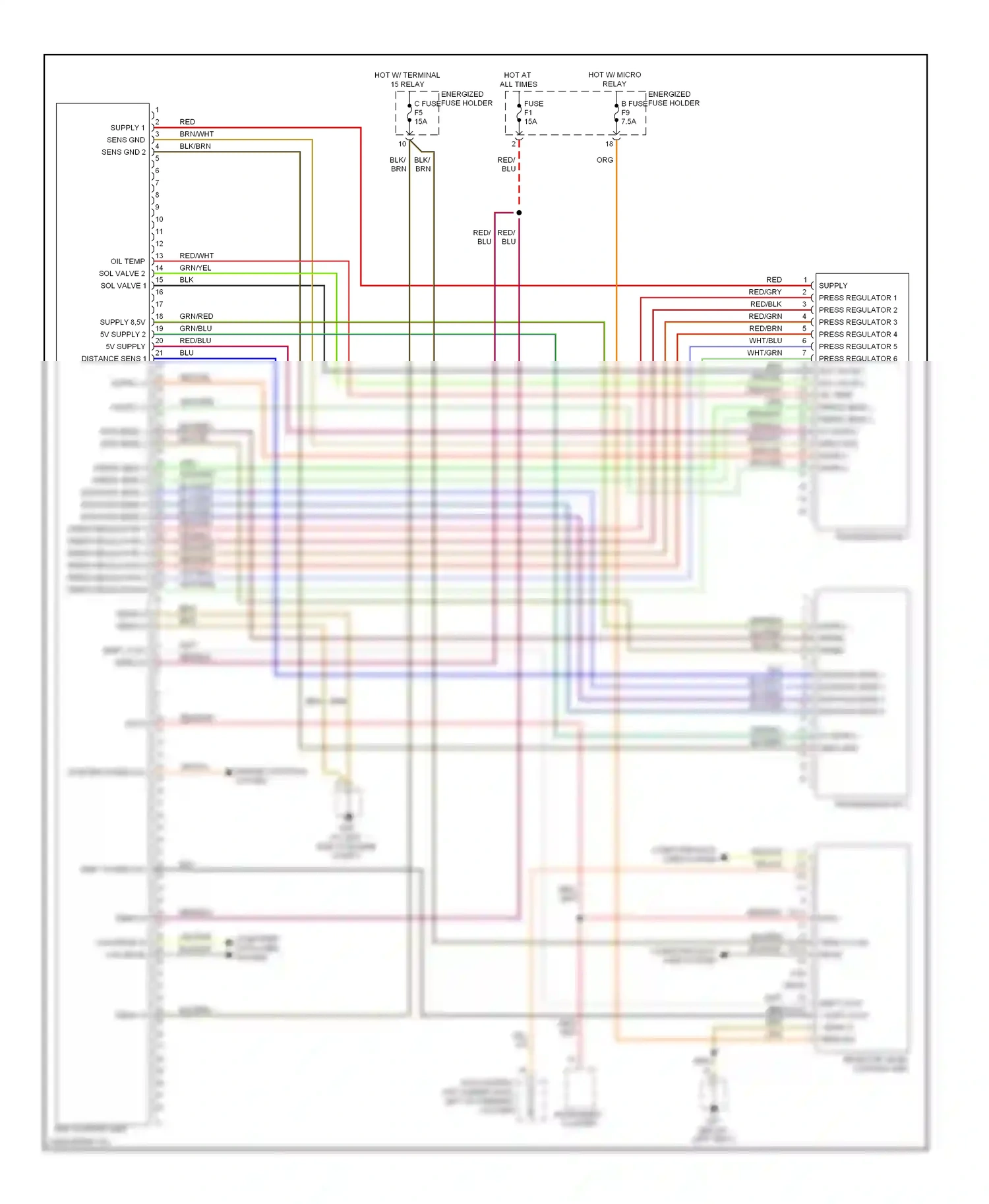 Porsche Boxster 987 facelift 2 (2009-2012) engine controls system wiring diagram  (1 of 1)