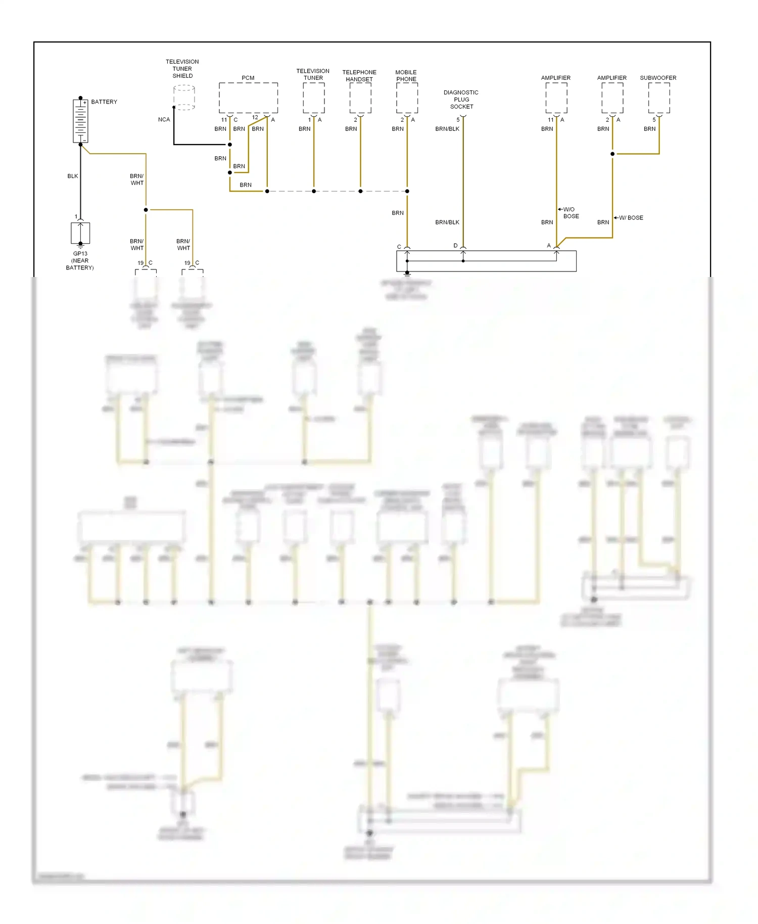 Porsche Boxster 987 facelift 2 (2009-2012) front lock micro switch wiring diagram  (1 of 3)