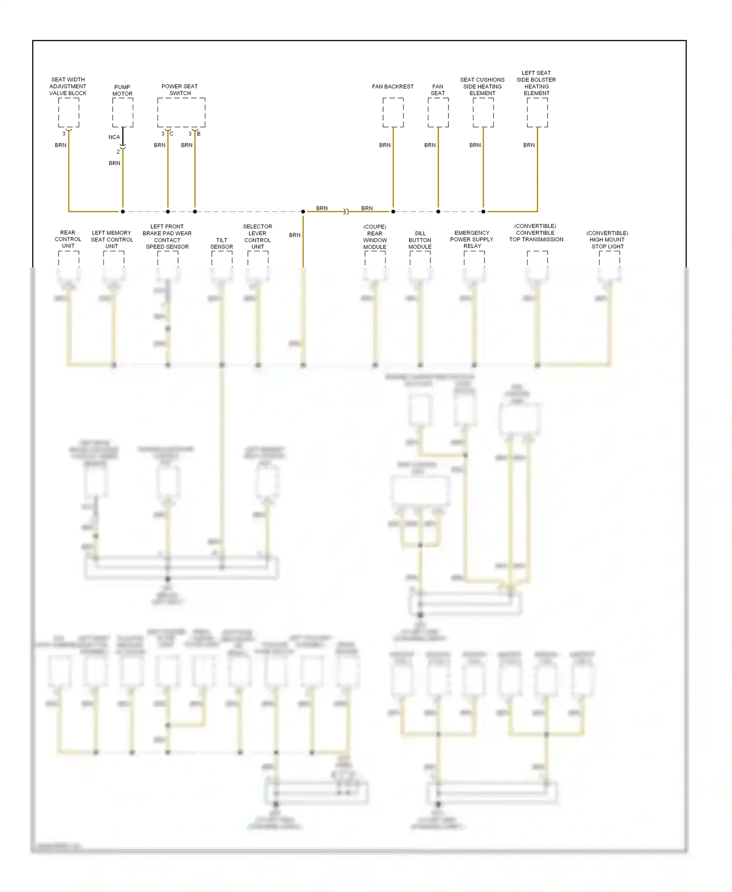 Porsche Boxster 987 facelift 2 (2009-2012) sill button module wiring diagram  (1 of 4)