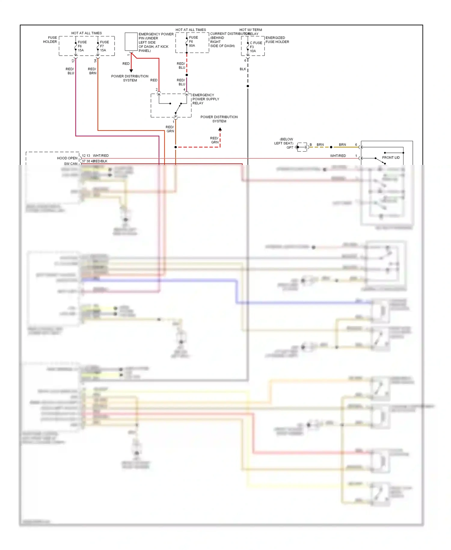 Porsche Boxster 987 facelift 2 (2009-2012) sill button module wiring diagram  (3 of 4)