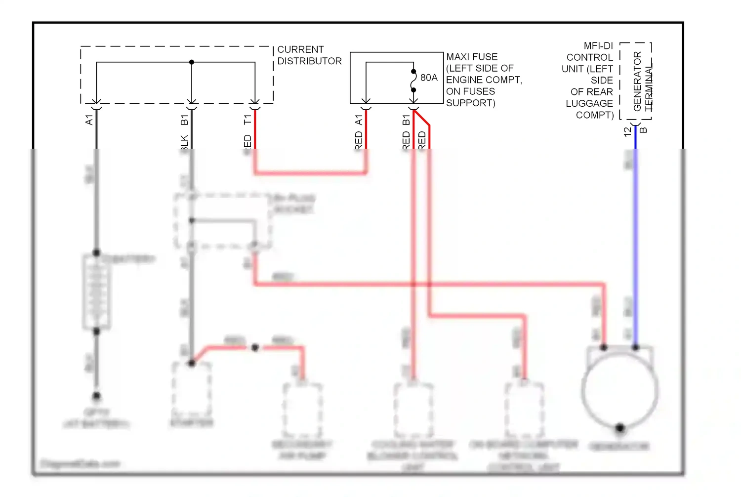 Porsche Boxster 987 facelift (2006-2009) b+ plug socket wiring diagram  (1 of 3)