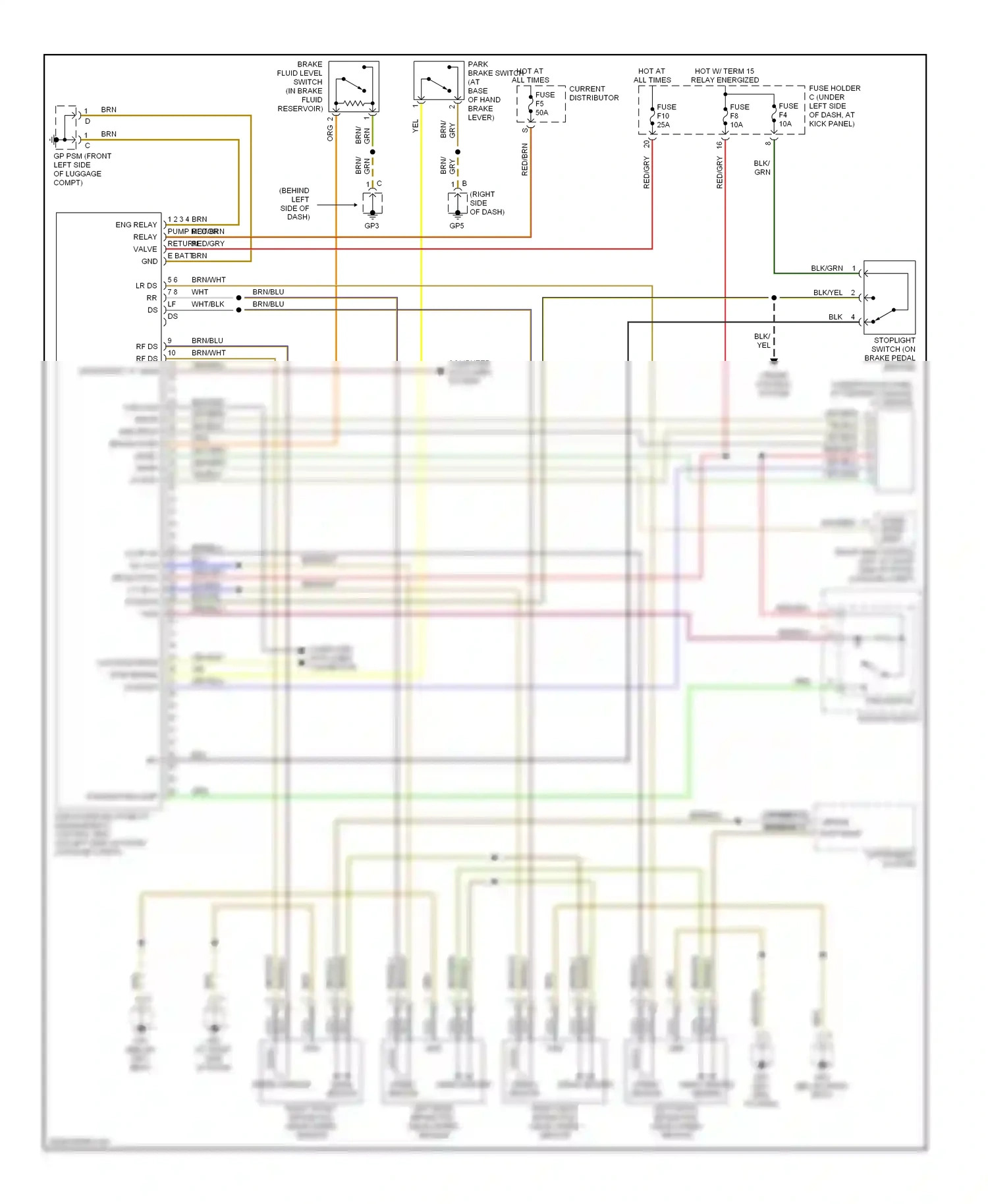 Porsche Boxster 987 facelift (2006-2009) module switch wiring diagram  (1 of 2)