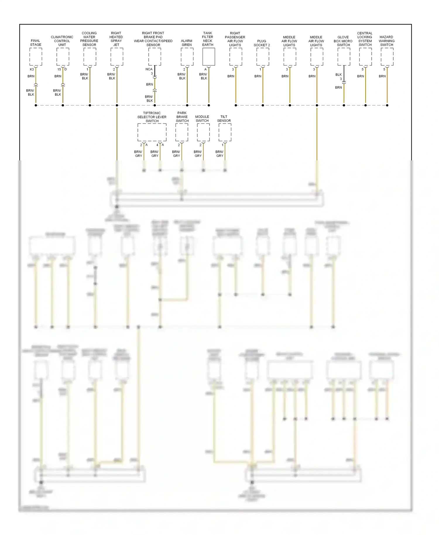 Porsche Boxster 987 facelift (2006-2009) plug socket 2 wiring diagram  (1 of 2)