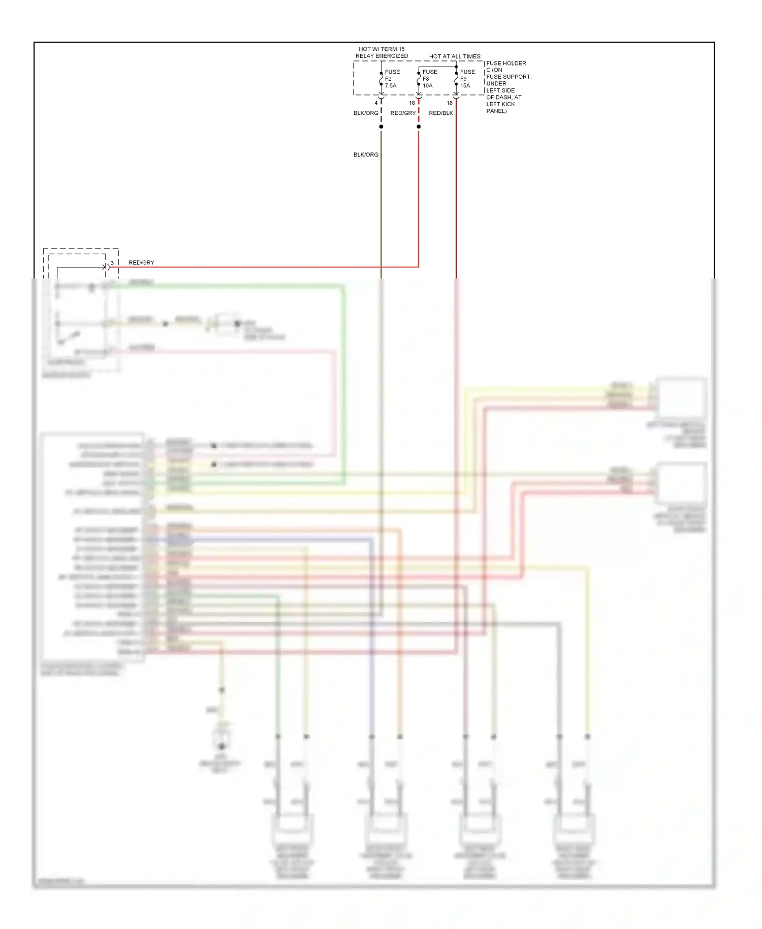 Porsche Boxster 987 (2004-2006) module switch wiring diagram  (2 of 2)