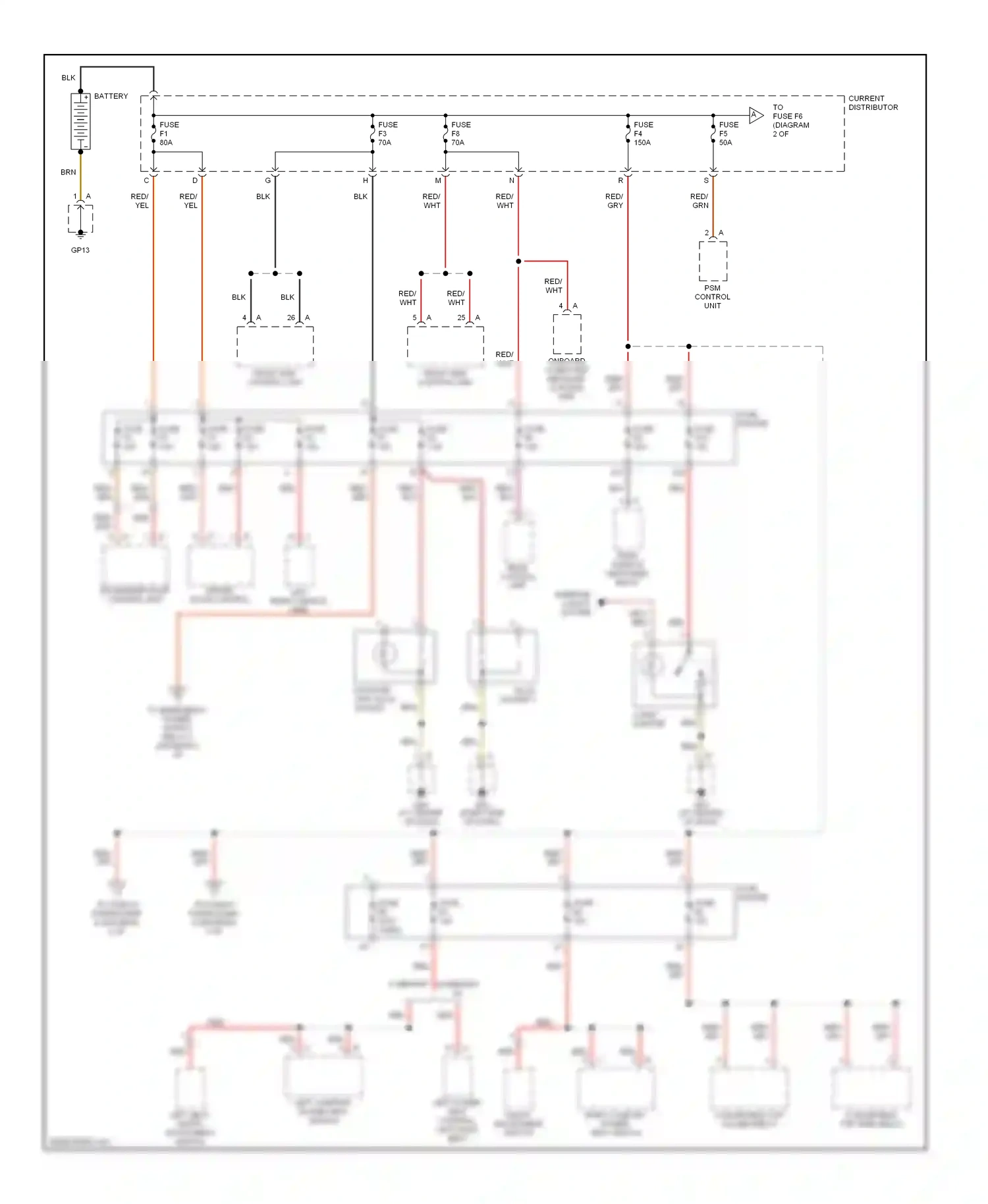 Porsche Boxster 987 (2004-2006) onboard computer network control unit wiring diagram  (2 of 3)