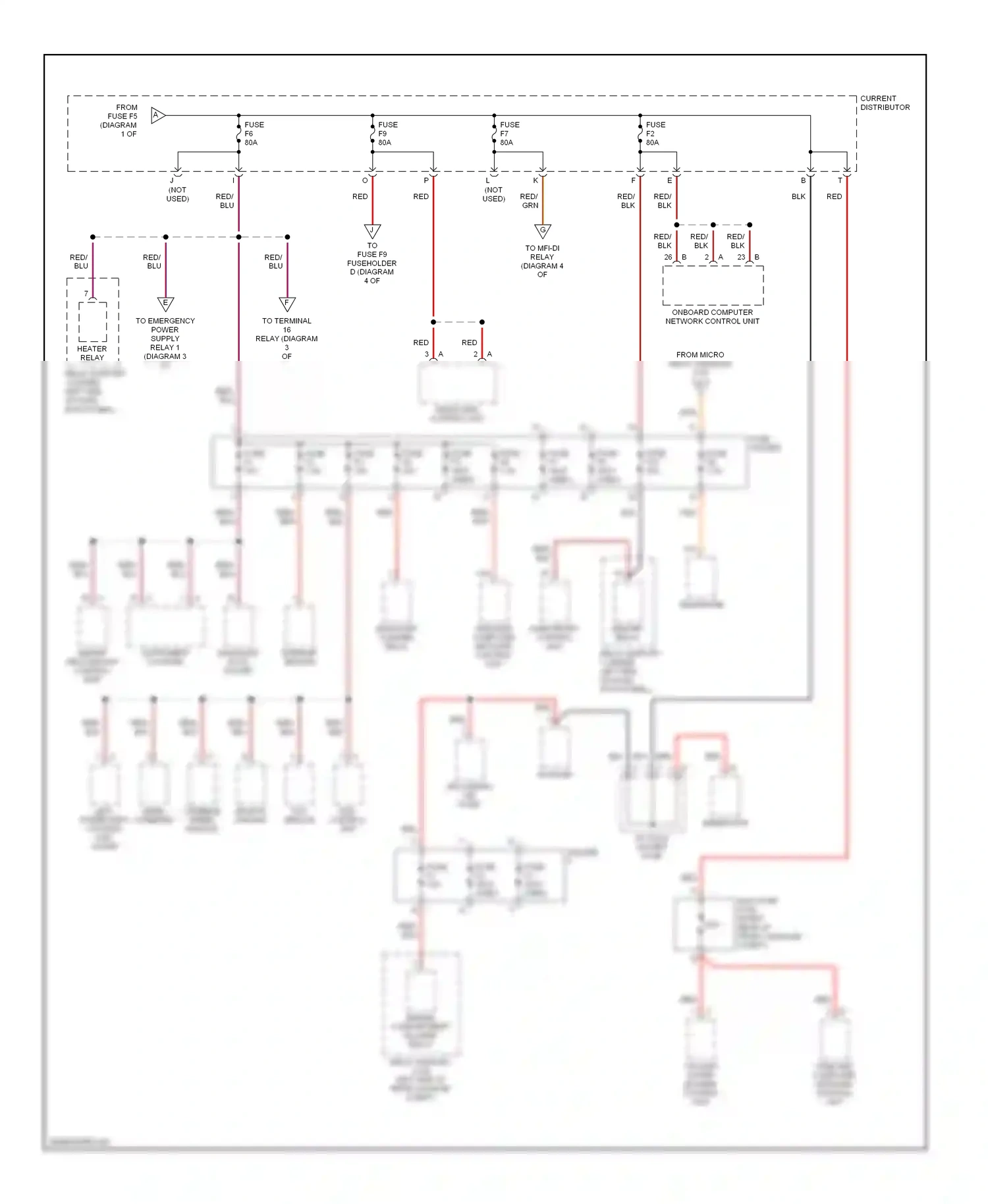 Porsche Boxster 987 (2004-2006) onboard computer network control unit wiring diagram  (3 of 3)