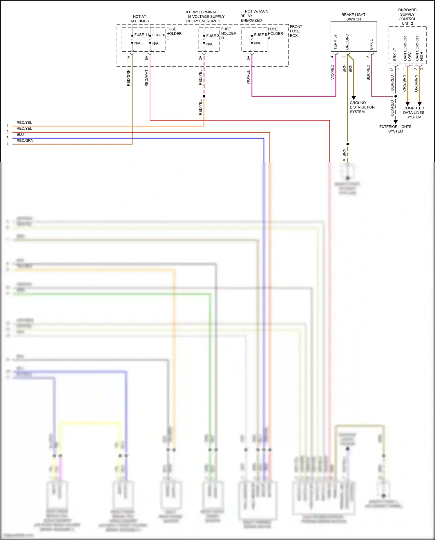Porsche Cayenne Coupe III (2019-2023) function ind wiring diagram  (1 of 3)