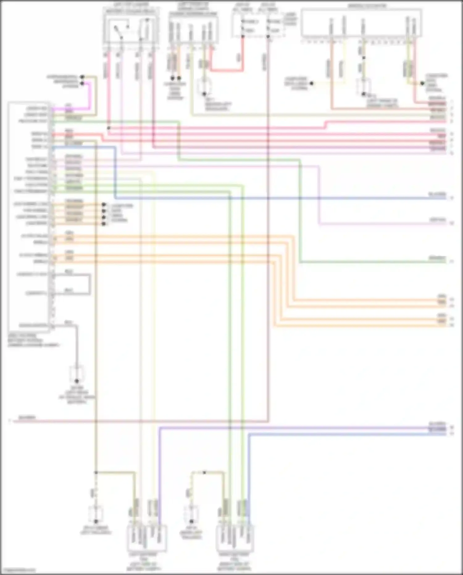 Wiring diagram fan relay for Porsche Cayenne GTS II (2010-2014)