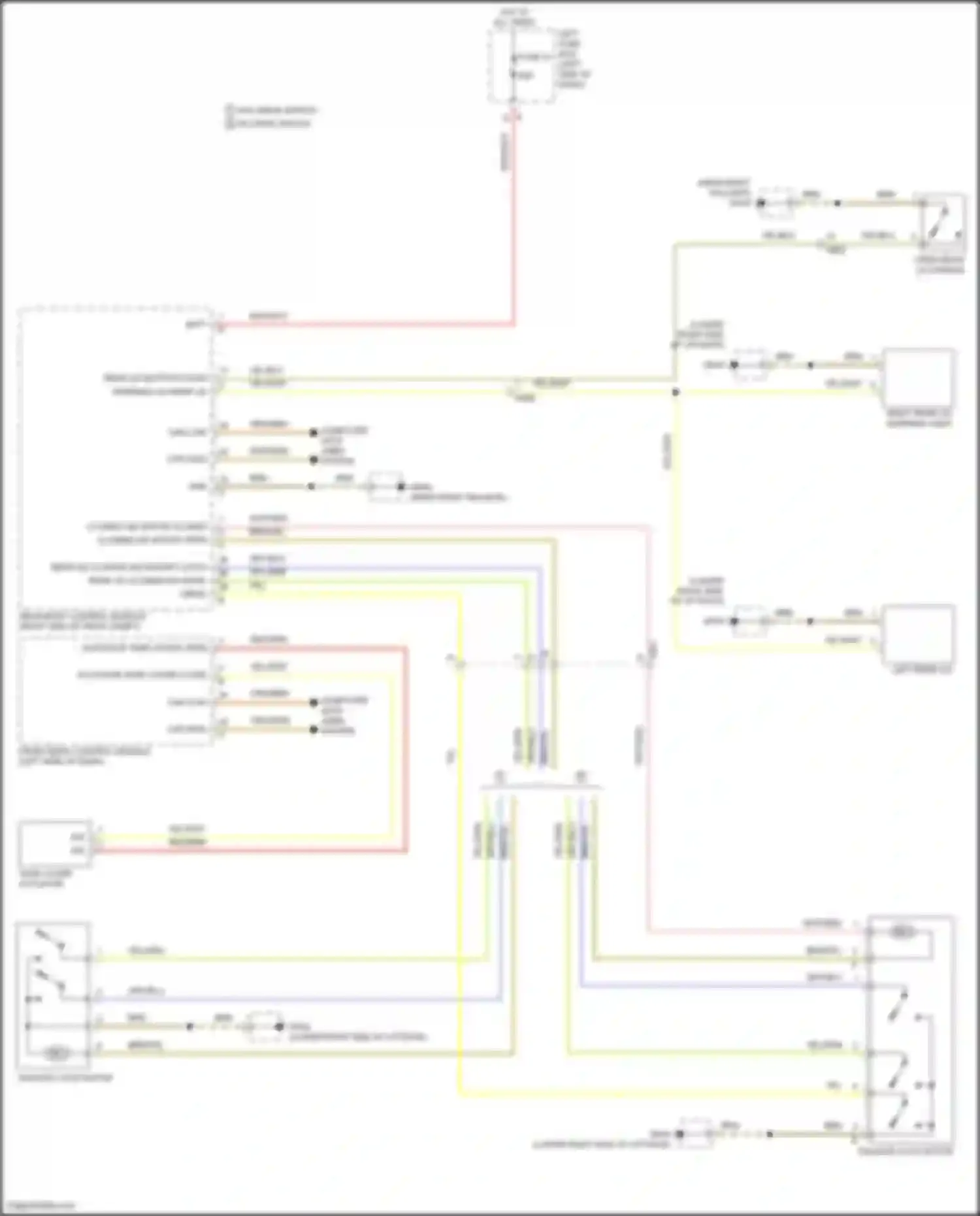 Wiring diagram power distribution system for Porsche Cayenne GTS II (2010-2014)