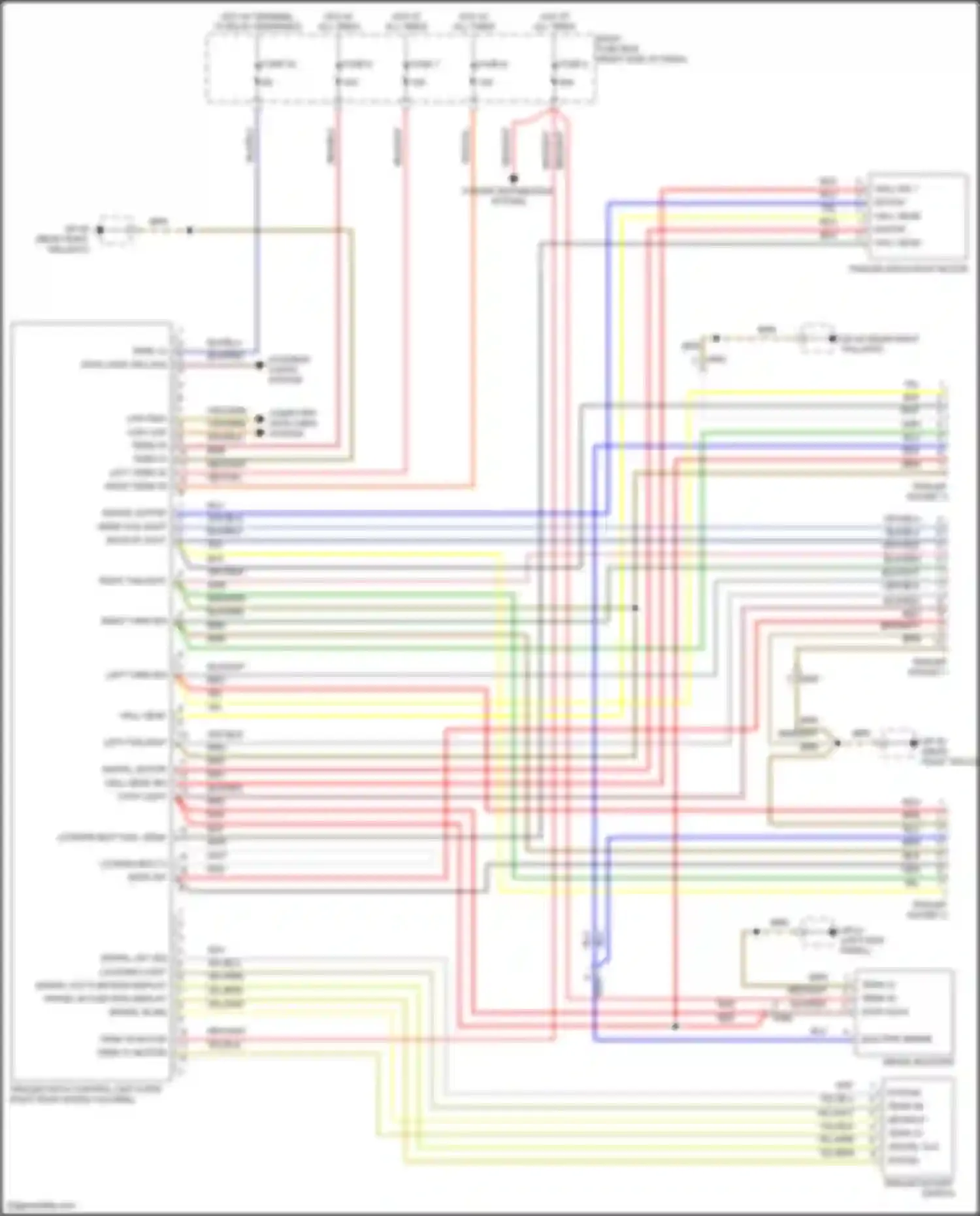 Wiring diagram power distribution system for Porsche Cayenne GTS II (2010-2014)