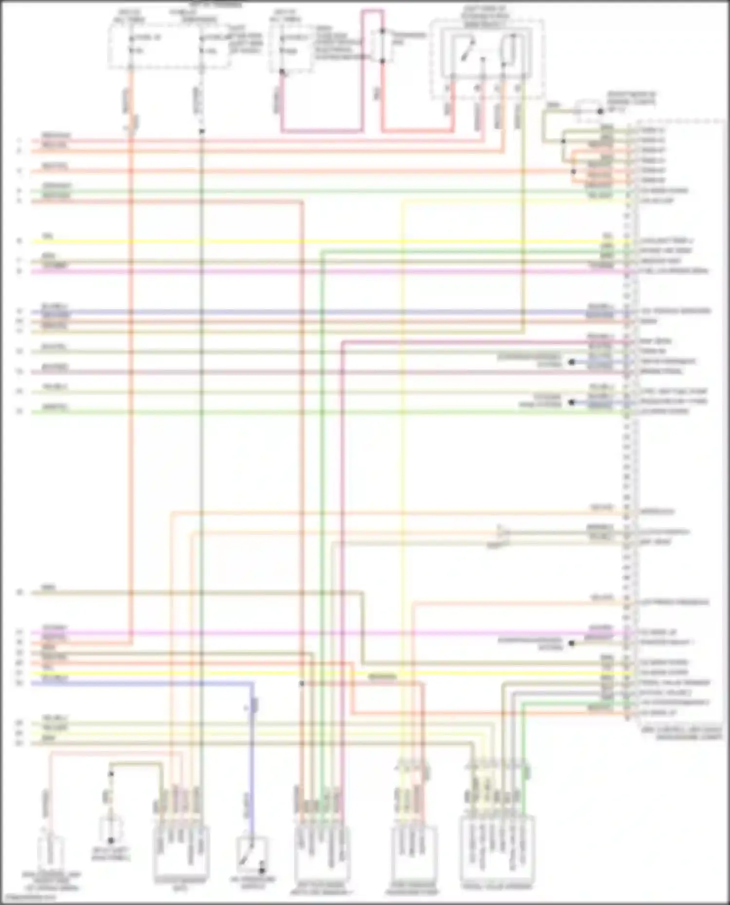 Wiring diagram hot-film mass air flow sensor 1 for Porsche Cayenne GTS II (2010-2014) (2 of 2)