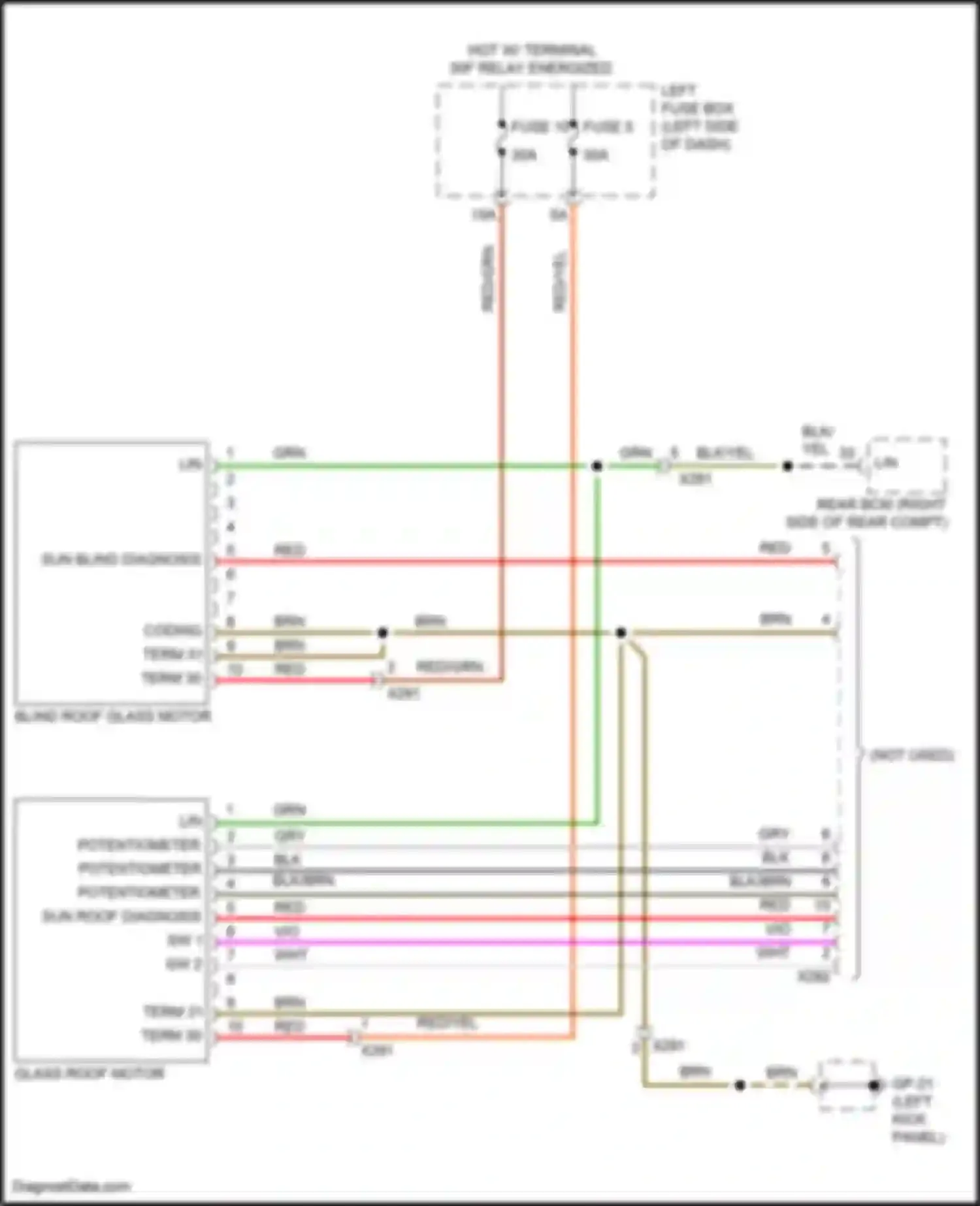 Wiring diagram sw 1 for Porsche Cayenne GTS II (2010-2014)