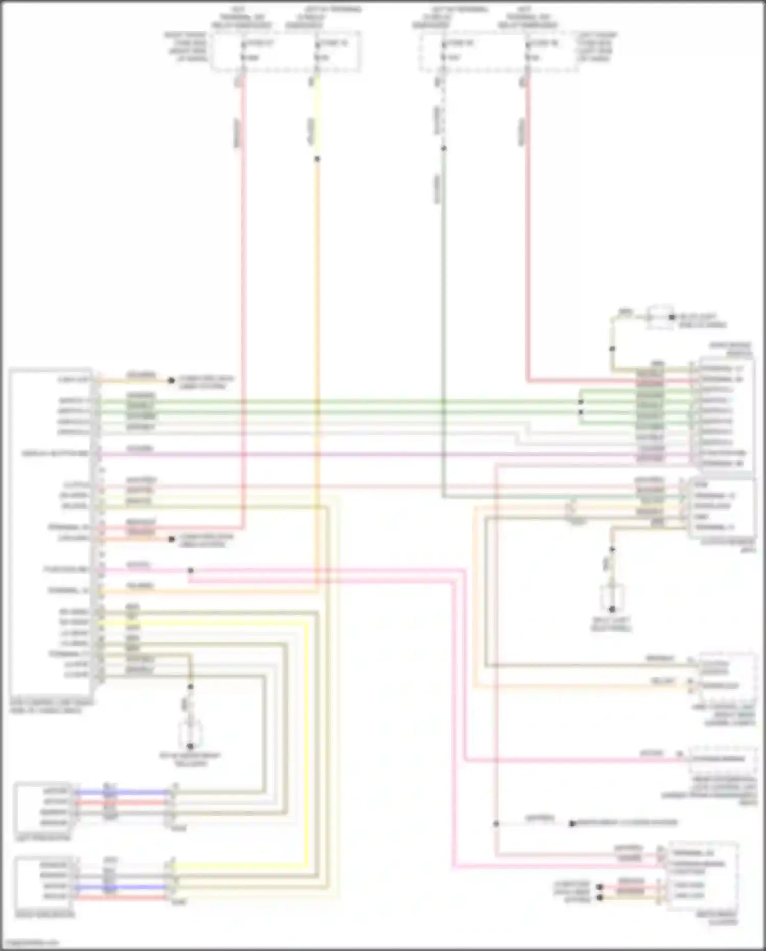 Wiring diagram right front fuse box for Porsche Cayenne GTS II (2010-2014)