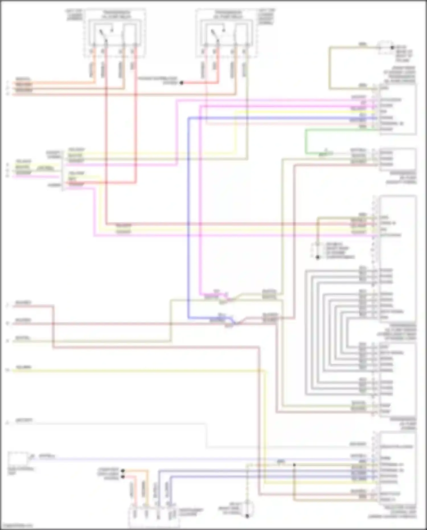 Wiring diagram power distribution system for Porsche Cayenne GTS II (2010-2014)