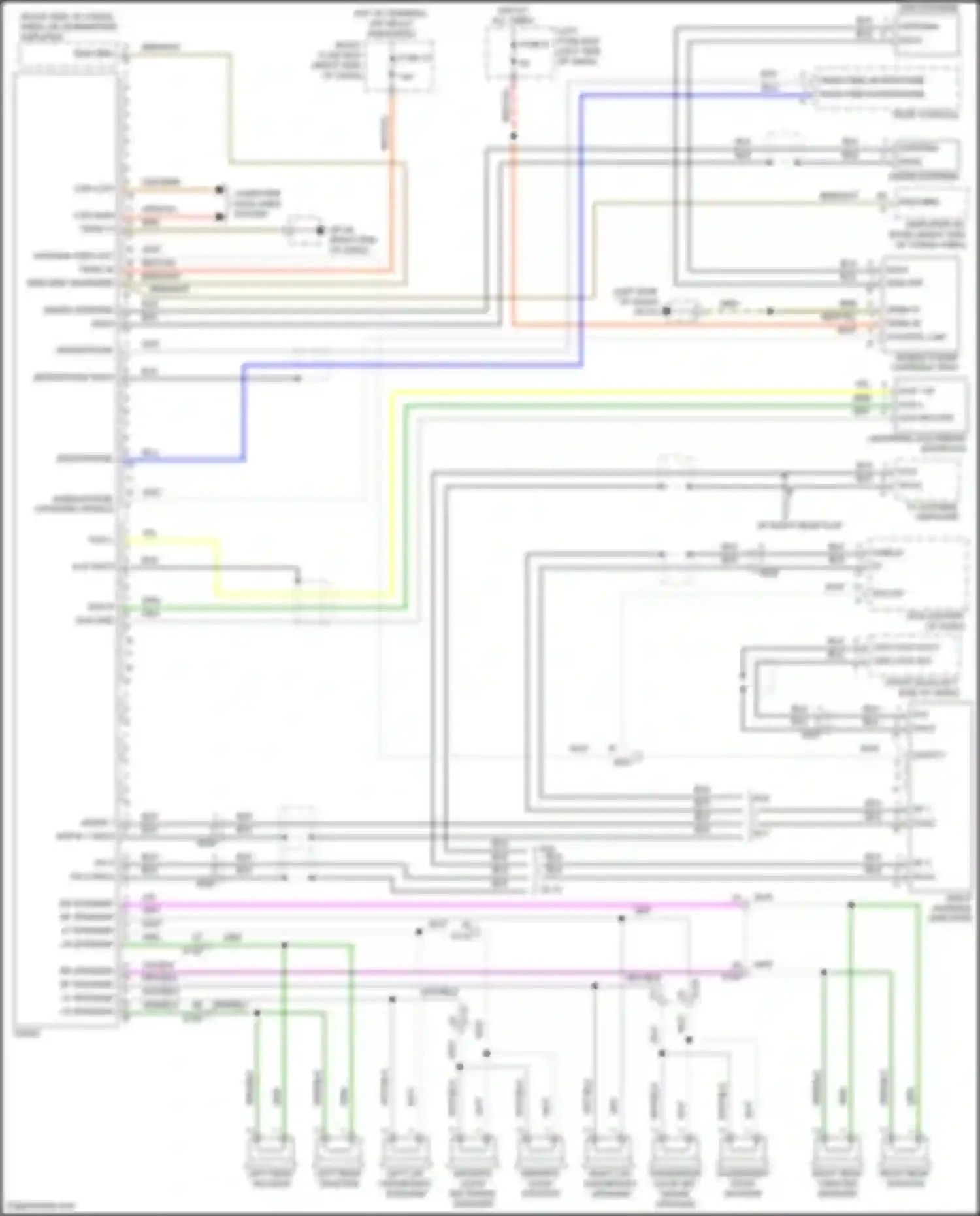 Wiring diagram left fuse box for Porsche Cayenne GTS II (2010-2014) (22 of 34)