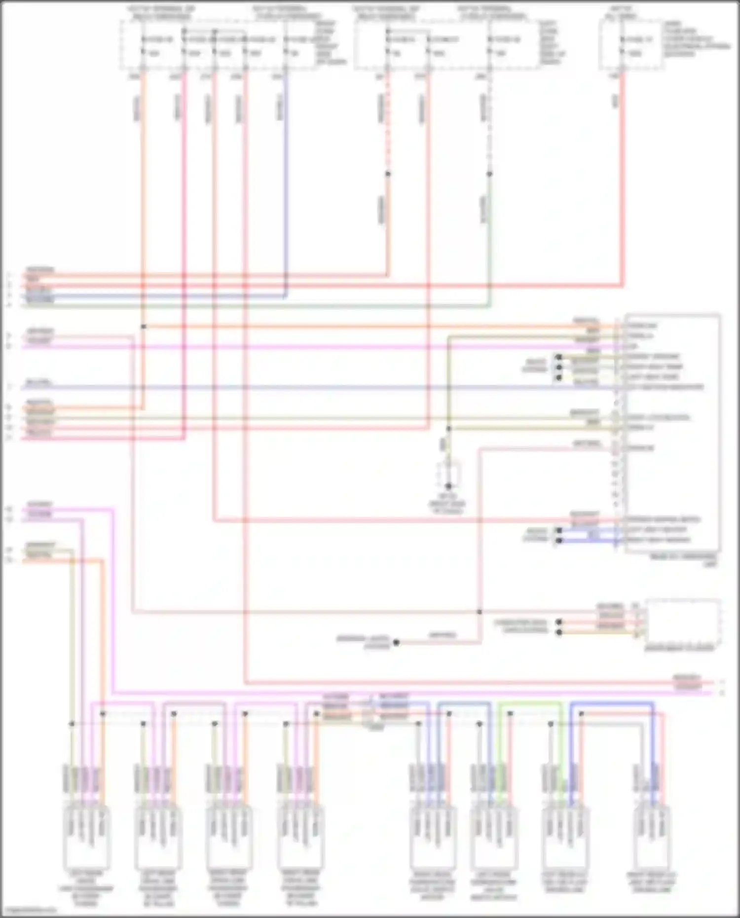 Wiring diagram left rear drive link passenger blower "b" pillar for Porsche Cayenne GTS II (2010-2014) (1 of 1)
