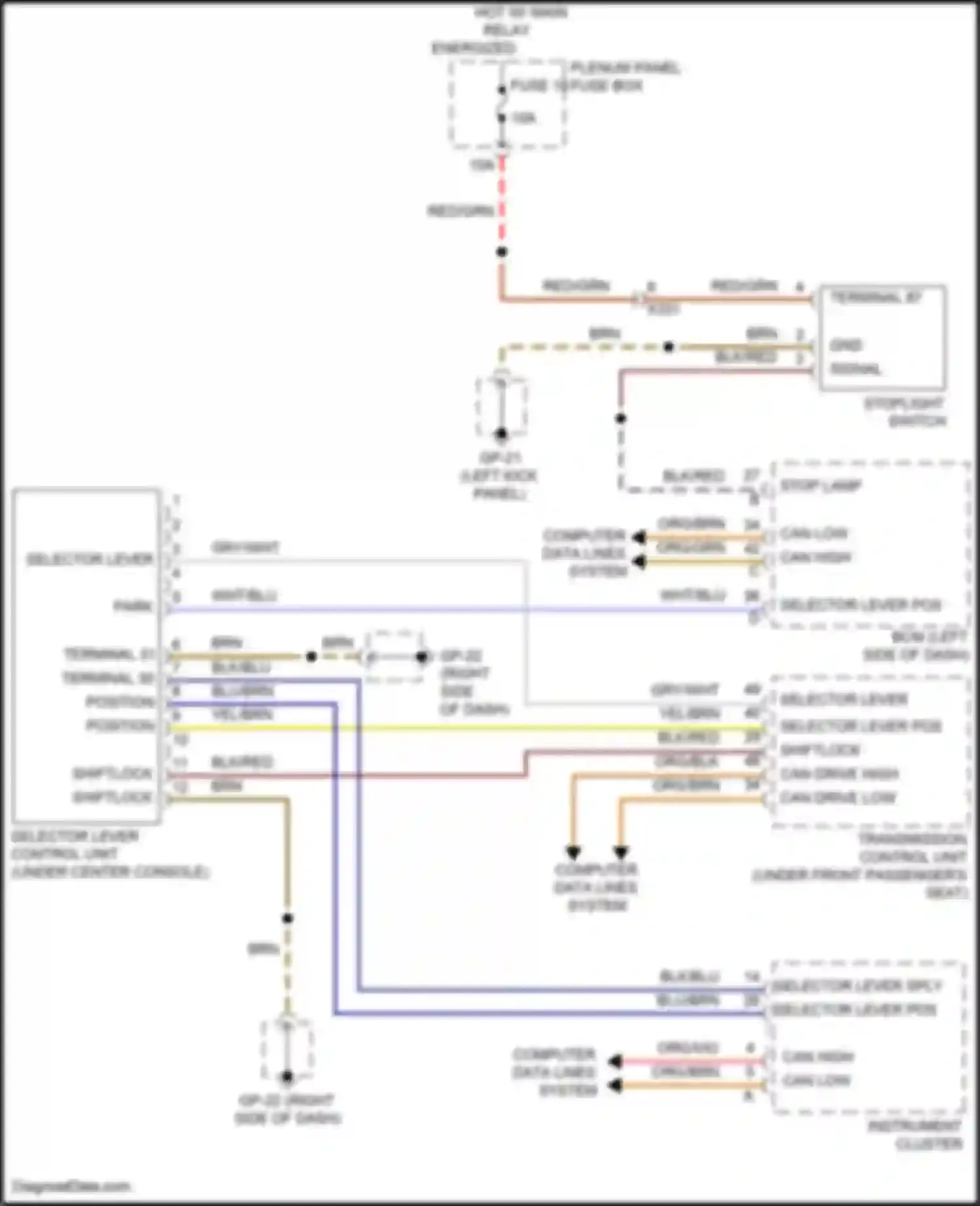 Wiring diagram org/vio for Porsche Cayenne GTS II (2010-2014) (9 of 23)