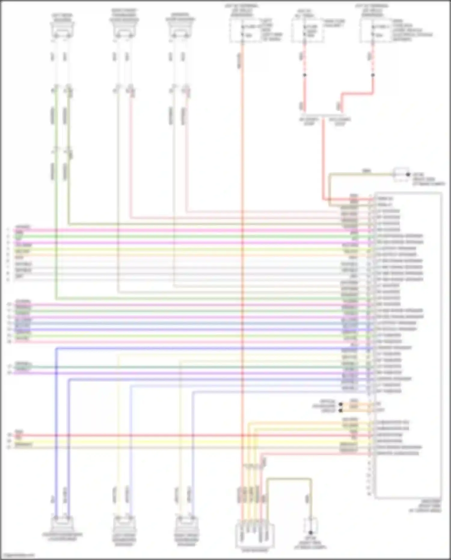 Wiring diagram rr mid-range speaker + for Porsche Cayenne GTS II (2010-2014) (1 of 2)