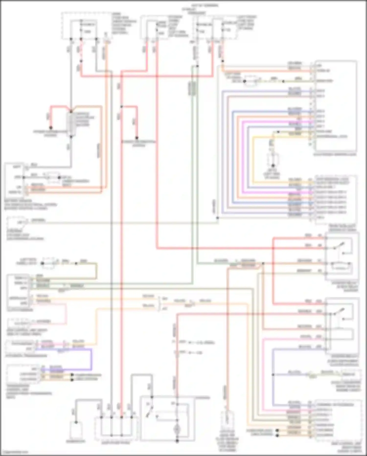 Wiring diagram power distribution system for Porsche Cayenne GTS II (2010-2014)