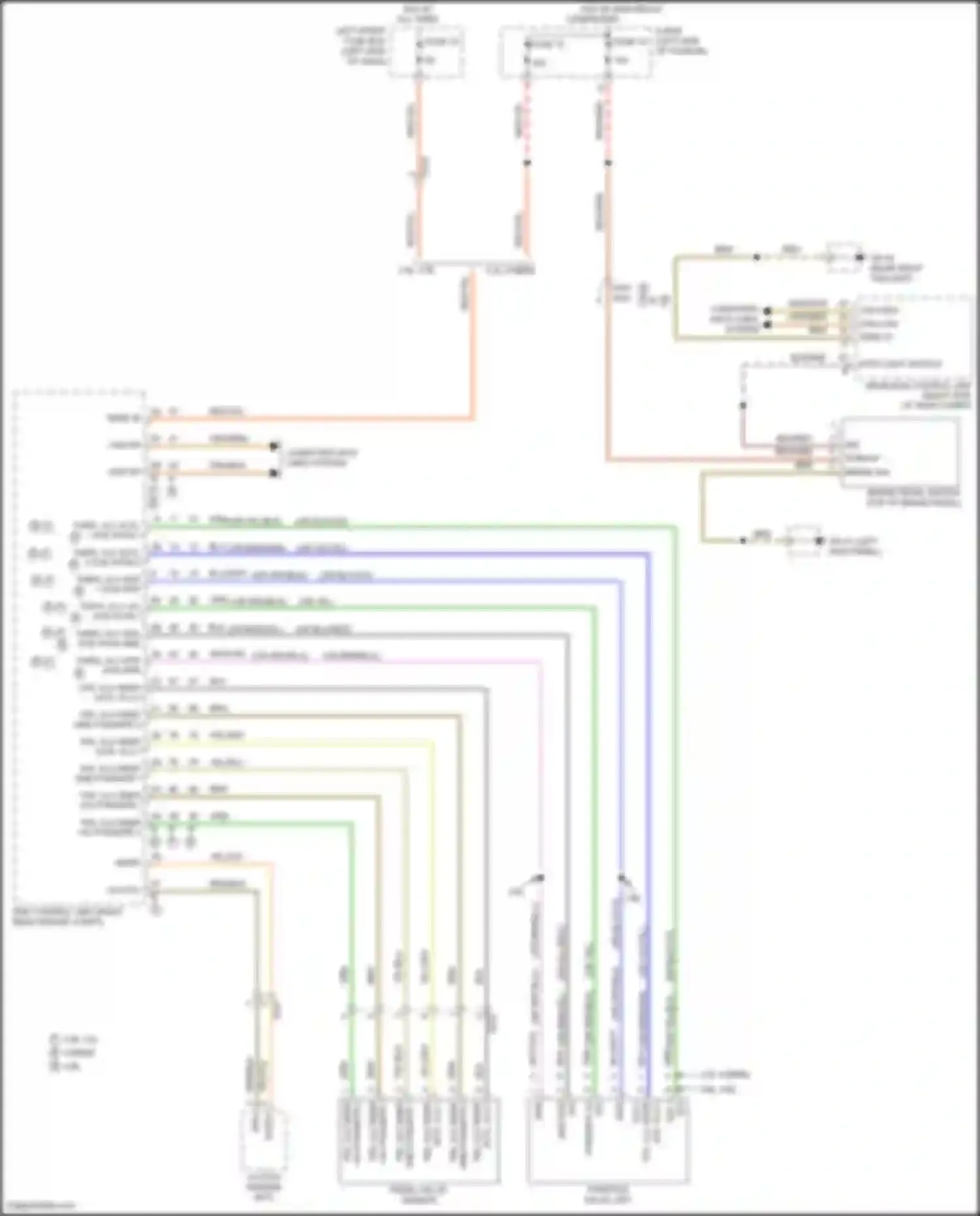 Wiring diagram rear bcm control unit for Porsche Cayenne GTS II (2010-2014)