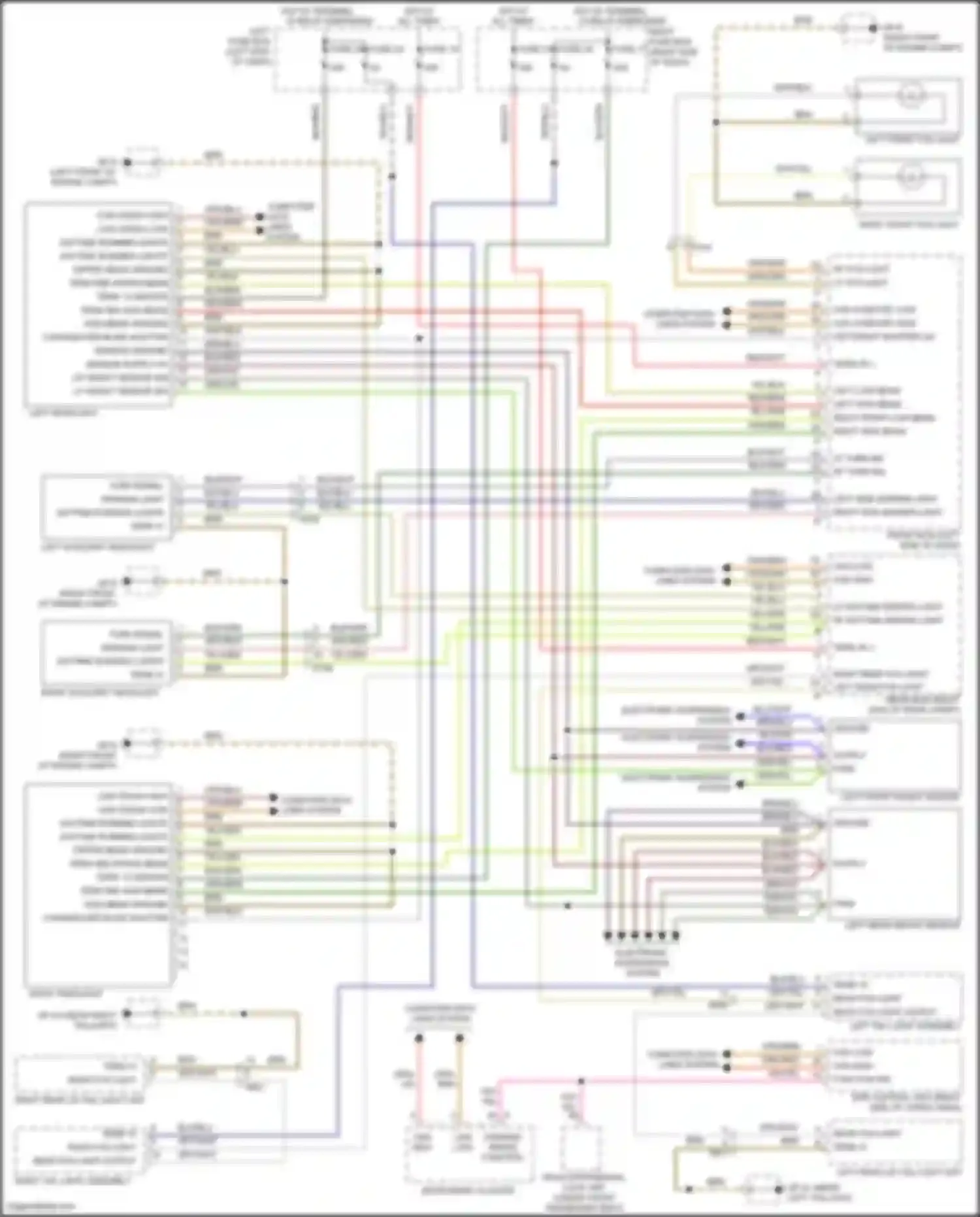 Wiring diagram turn signal for Porsche Cayenne GTS II (2010-2014) (3 of 3)