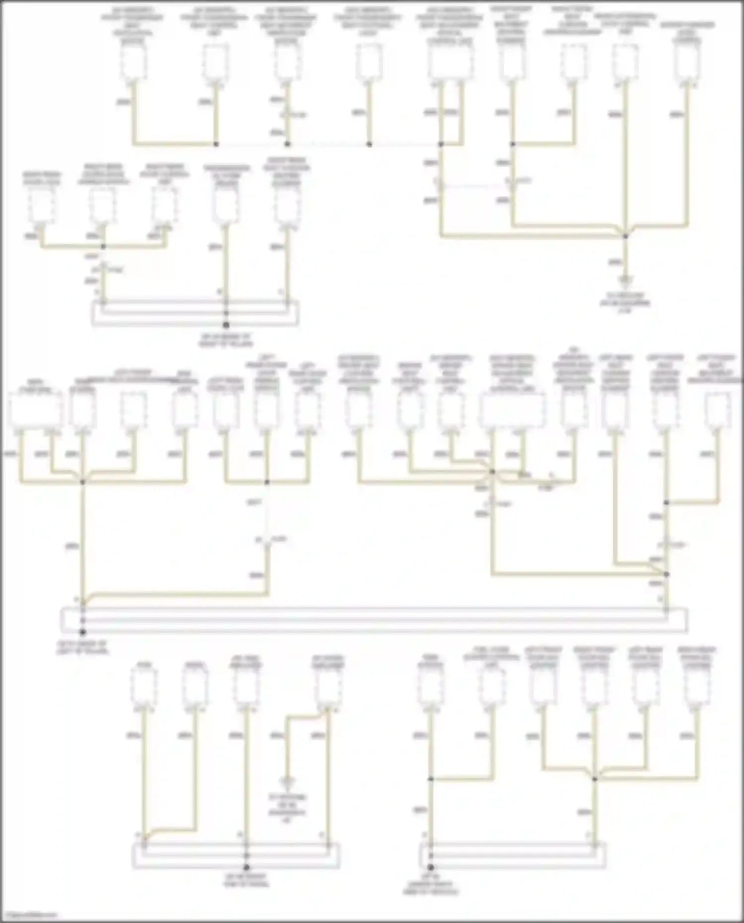 Wiring diagram right rear outer door handle switch for Porsche Cayenne GTS II (2010-2014)