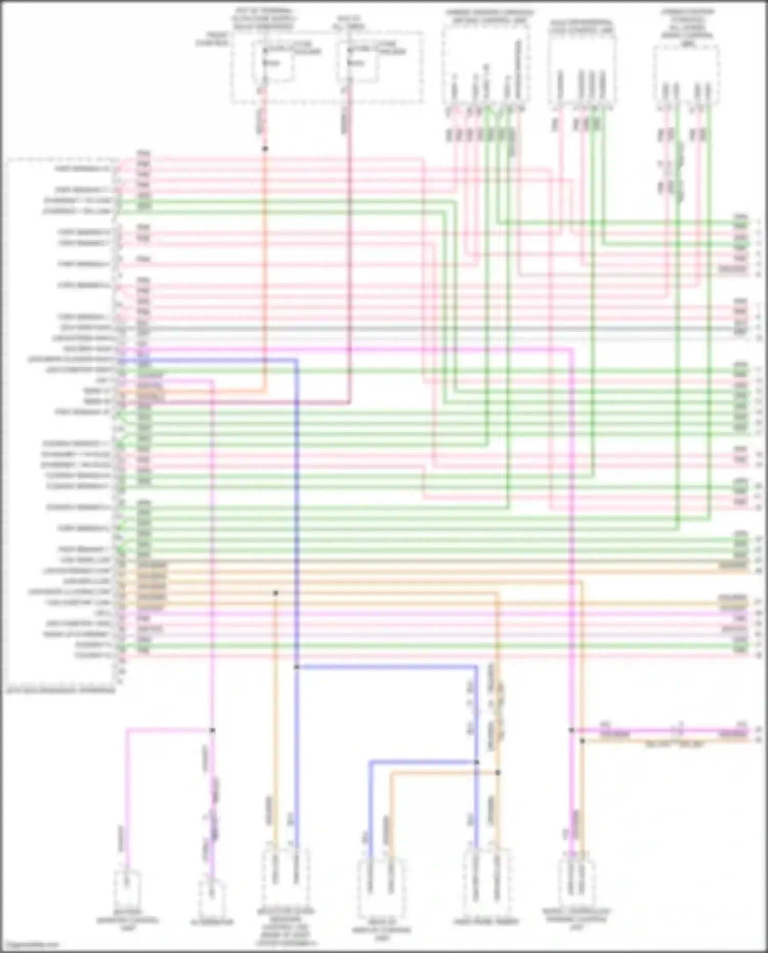 Wiring diagram battery monitor control unit for Porsche Cayenne GTS III (2017-2023) (2 of 4)