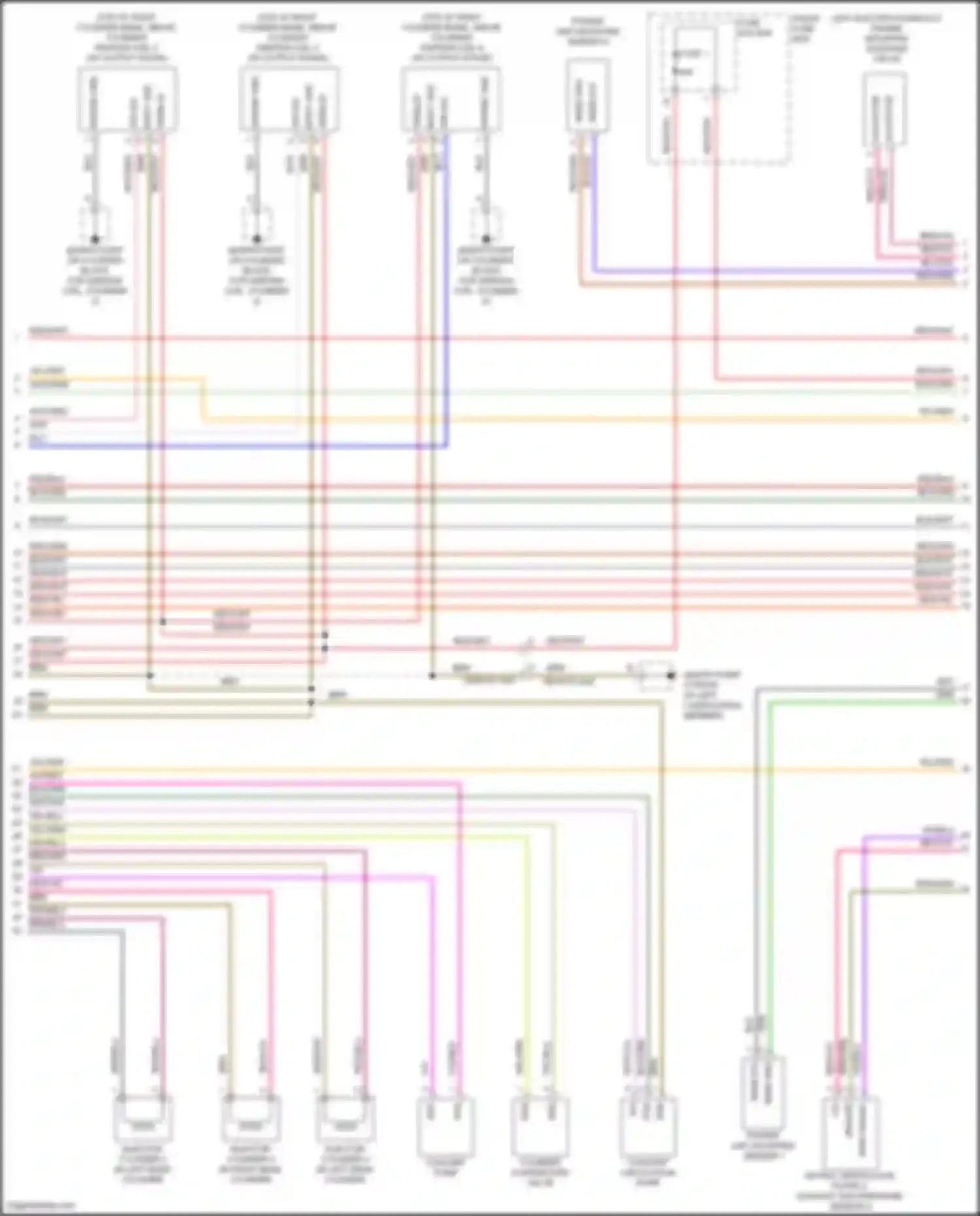 Wiring diagram cylinder changeover valve for Porsche Cayenne GTS III (2017-2023) (2 of 3)