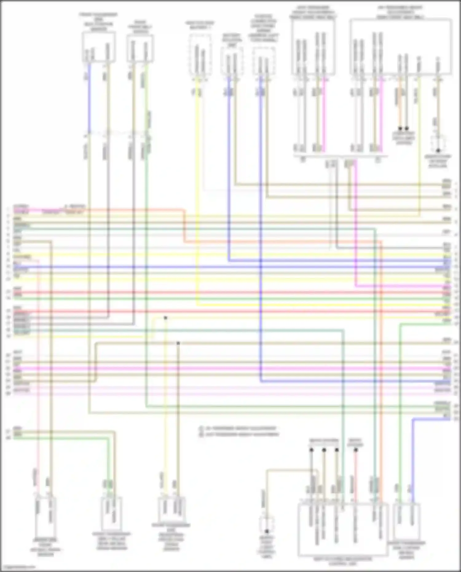 Wiring diagram front passenger side pedestrian protection crash sensor for Porsche Cayenne GTS III (2017-2023) (1 of 1)