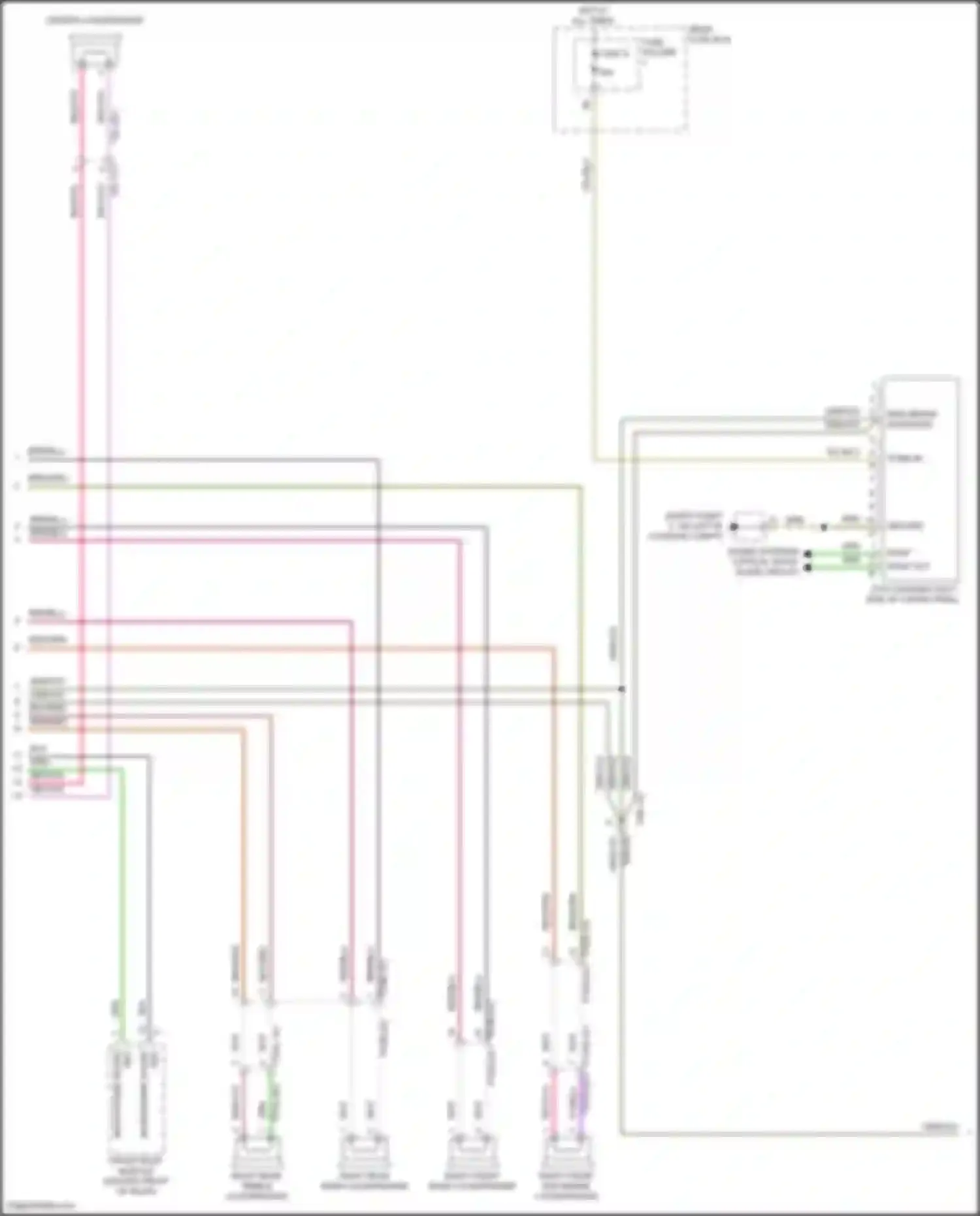 Wiring diagram front roof module for Porsche Cayenne GTS III (2017-2023) (4 of 10)