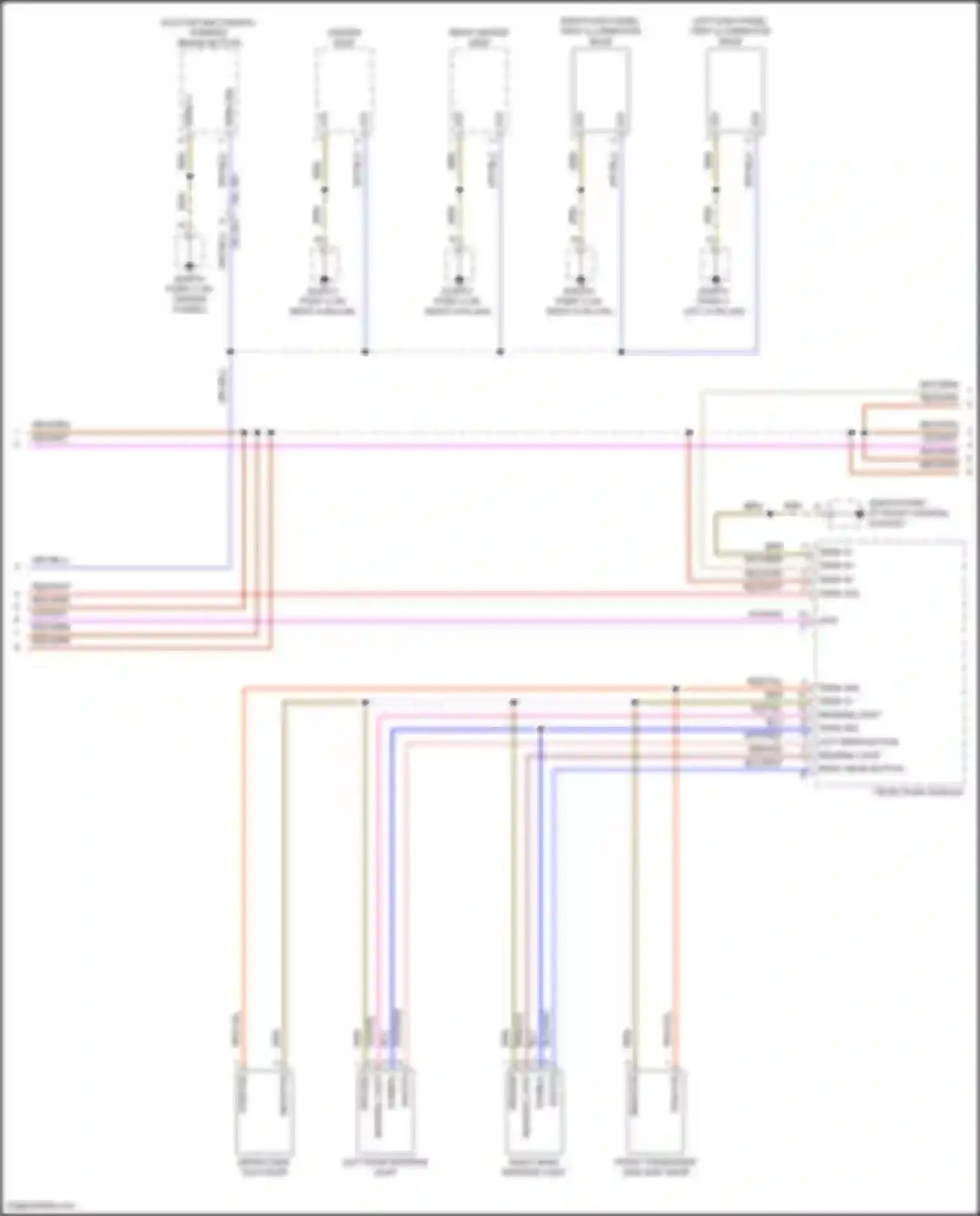Wiring diagram rear center vent for Porsche Cayenne GTS III (2017-2023) (2 of 2)