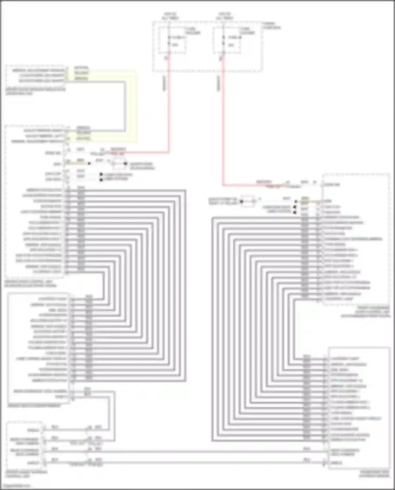 Wiring diagram rh extr mirr led on/off for Porsche Cayenne GTS III (2017-2023) (2 of 3)