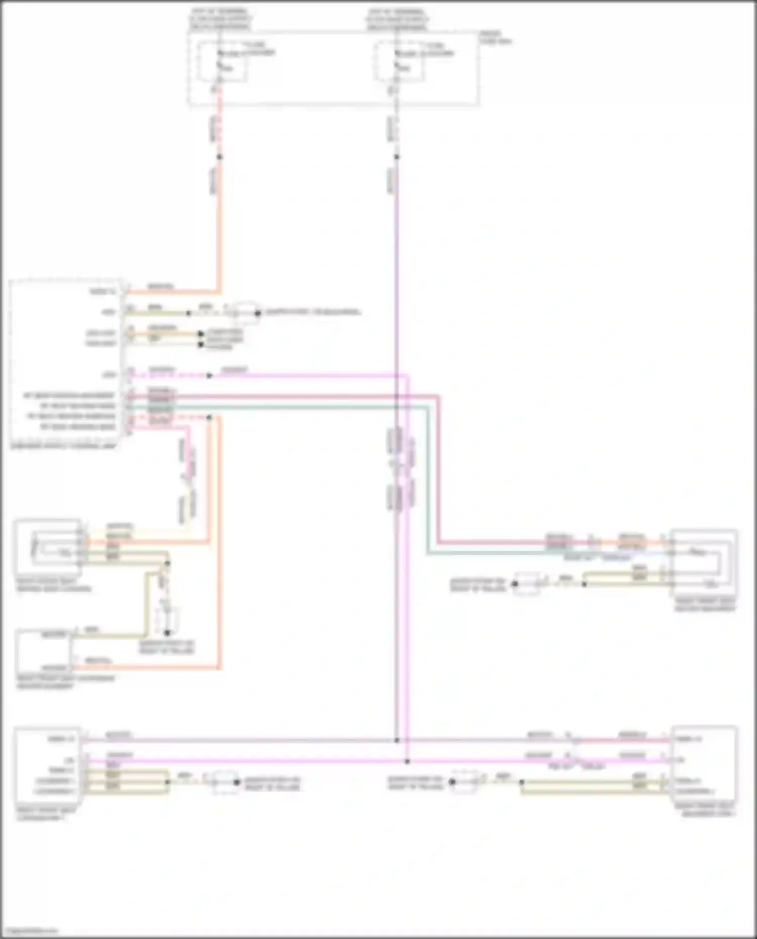 Wiring diagram right front seat heated backrest for Porsche Cayenne GTS III (2017-2023) (1 of 2)