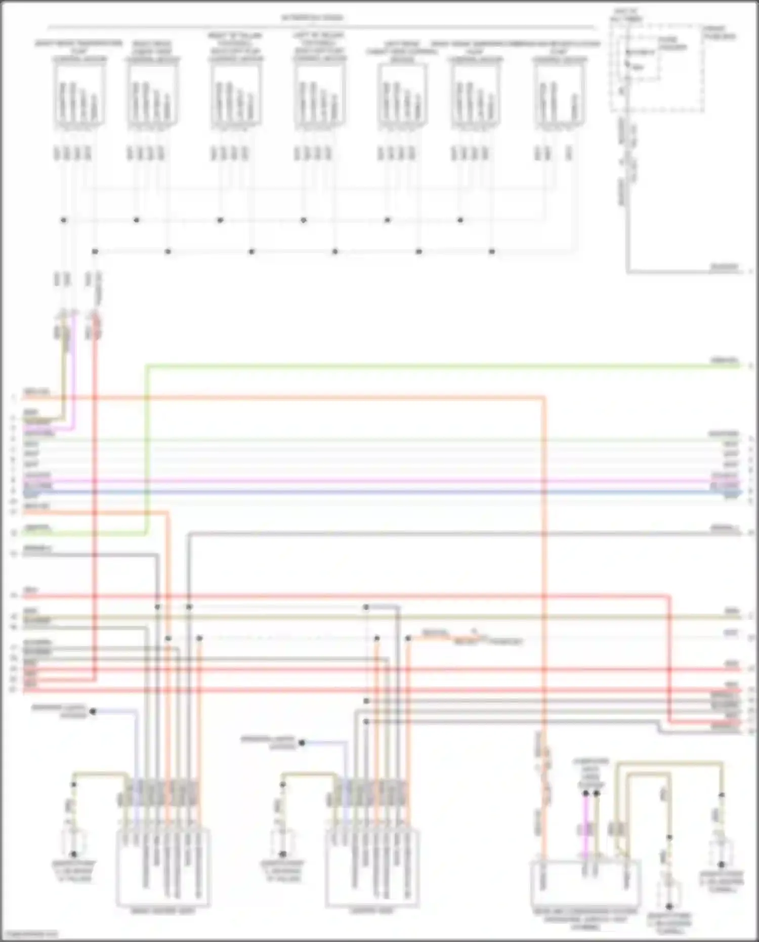 Wiring diagram right rear temperature flap control motor for Porsche Cayenne GTS III (2017-2023) (1 of 2)