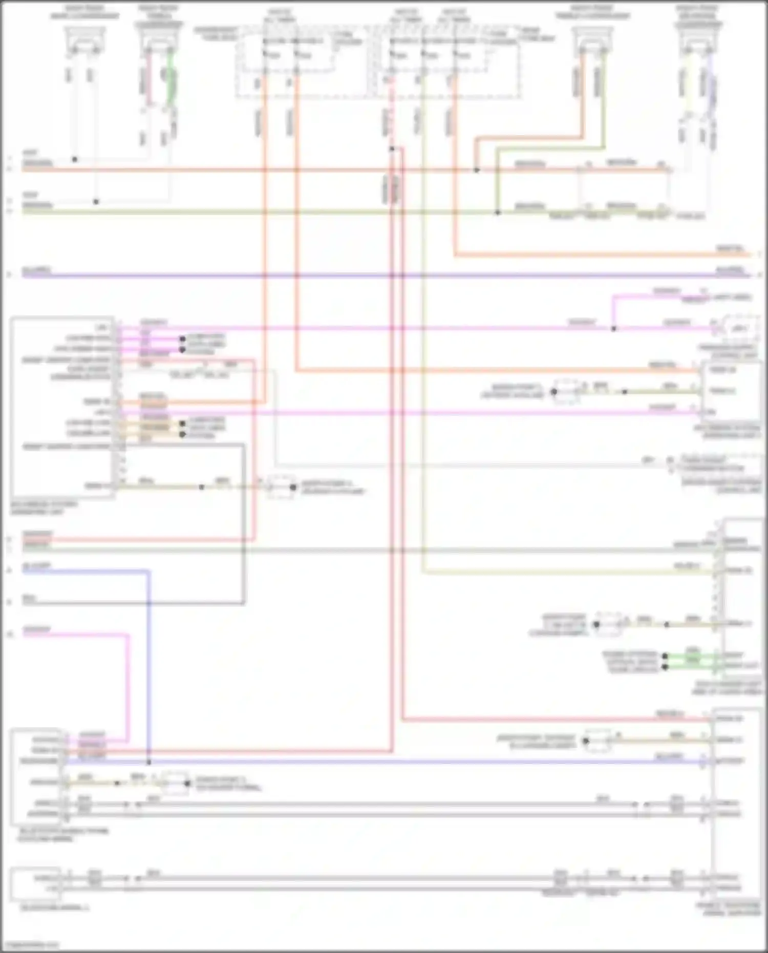 Wiring diagram right rear treble loudspeaker for Porsche Cayenne GTS III (2017-2023) (1 of 6)