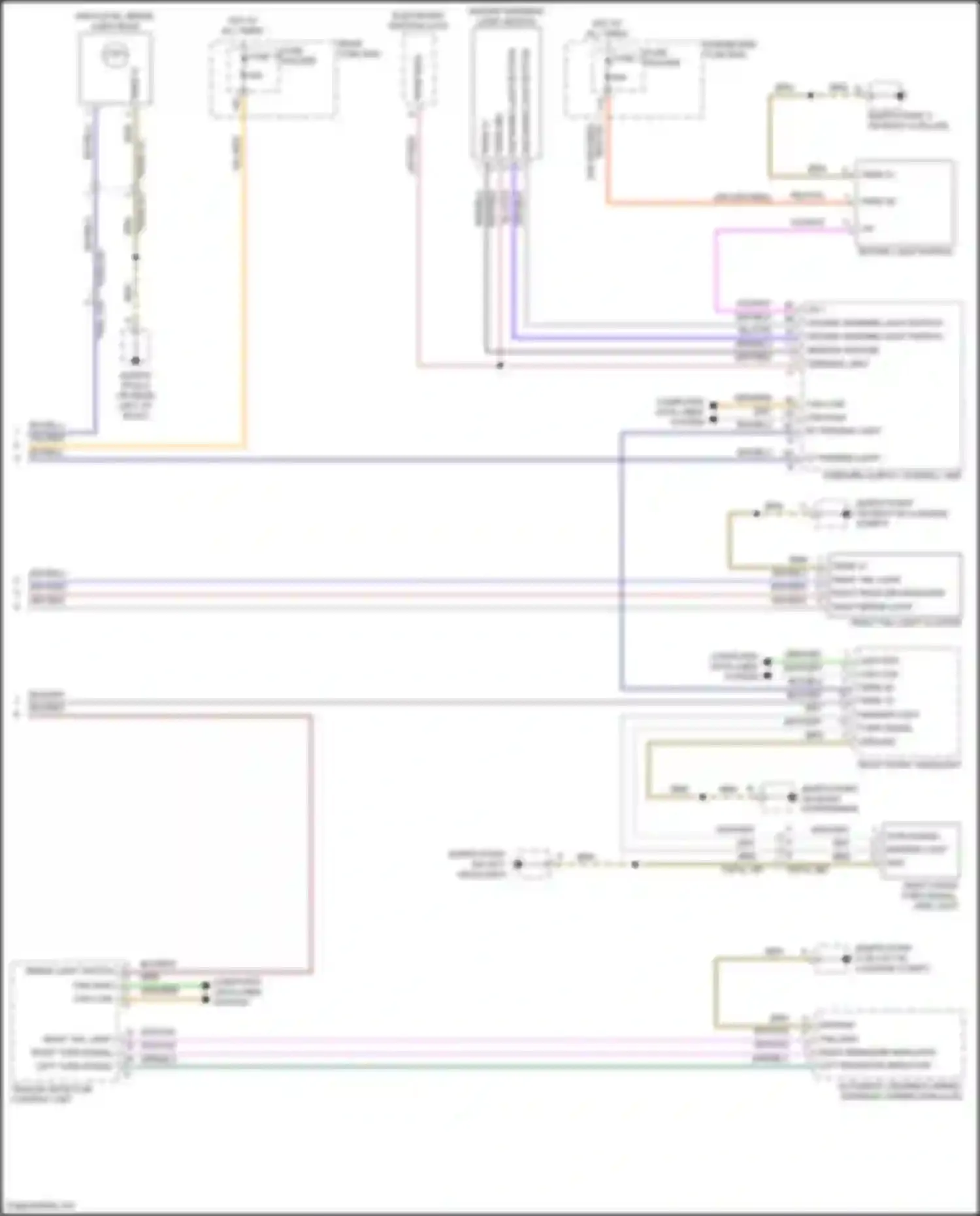 Wiring diagram right tail light for Porsche Cayenne GTS III (2017-2023) (2 of 3)