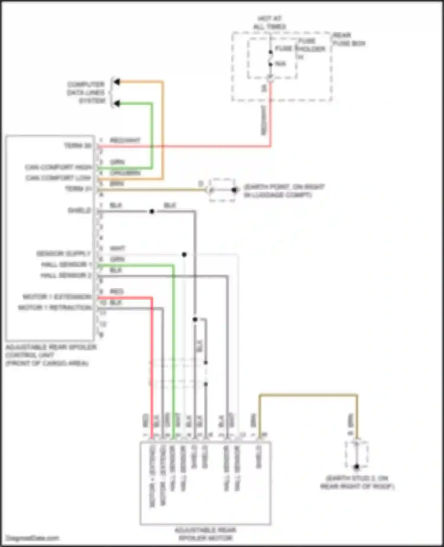 Wiring diagram term 30 for Porsche Cayenne GTS III (2017-2023) (1 of 117)