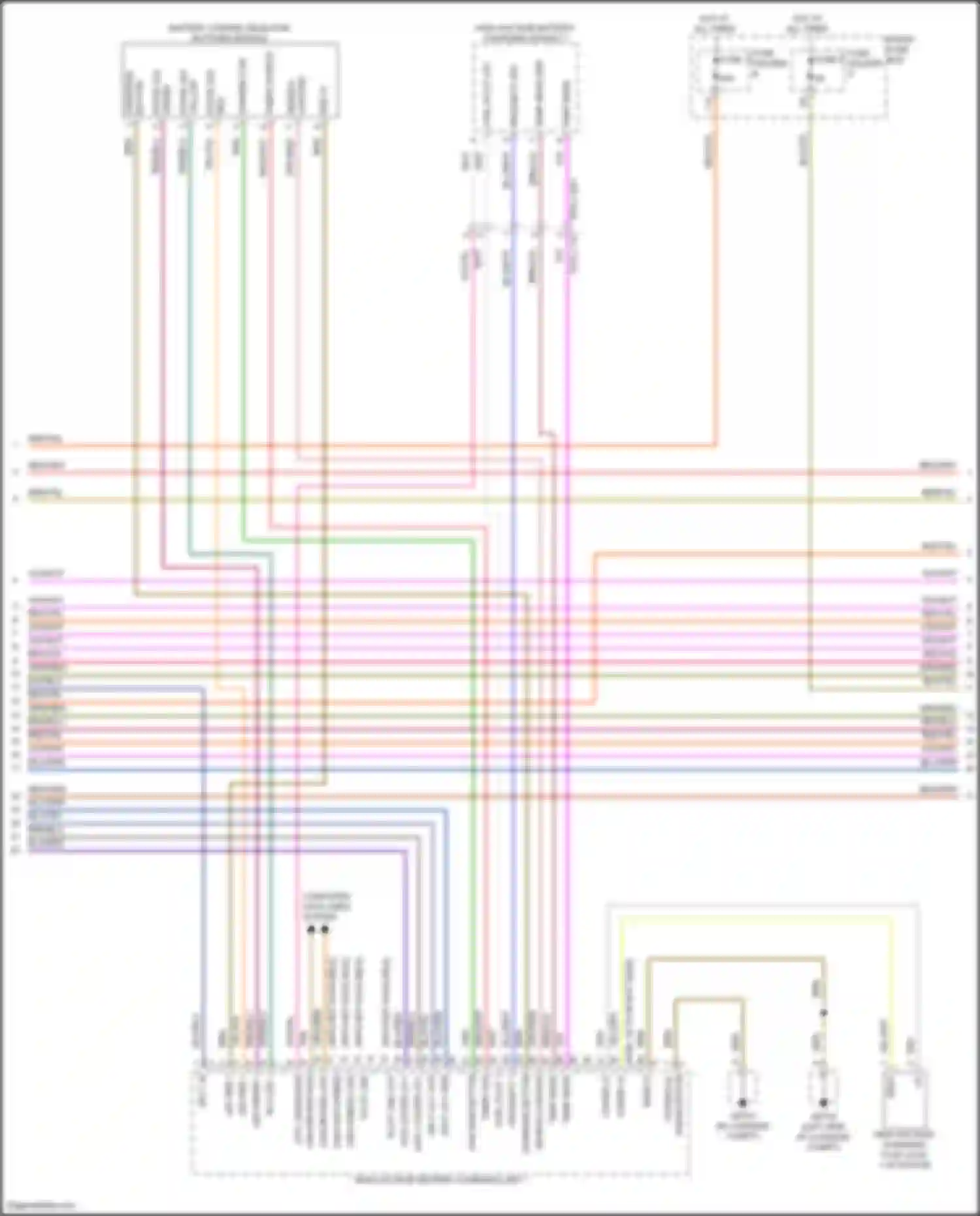 Cayenne S Porsche III facelift (2023-2024): Wiring diagram engine performance 3.0l turbo hybrid, hybrid system circuit (4 of 7)