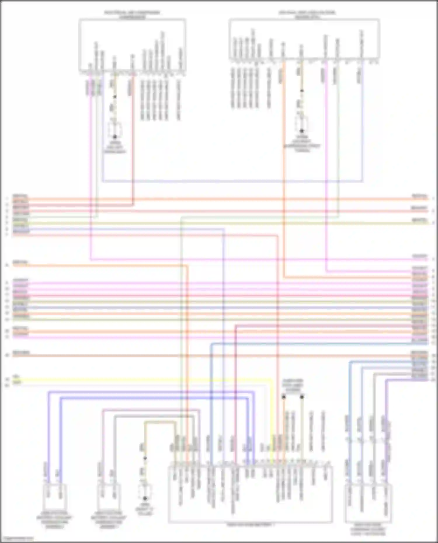 Cayenne S Porsche III facelift (2023-2024): Wiring diagram engine performance 4.0l turbo hybrid, hybrid system circuit (3 of 7)