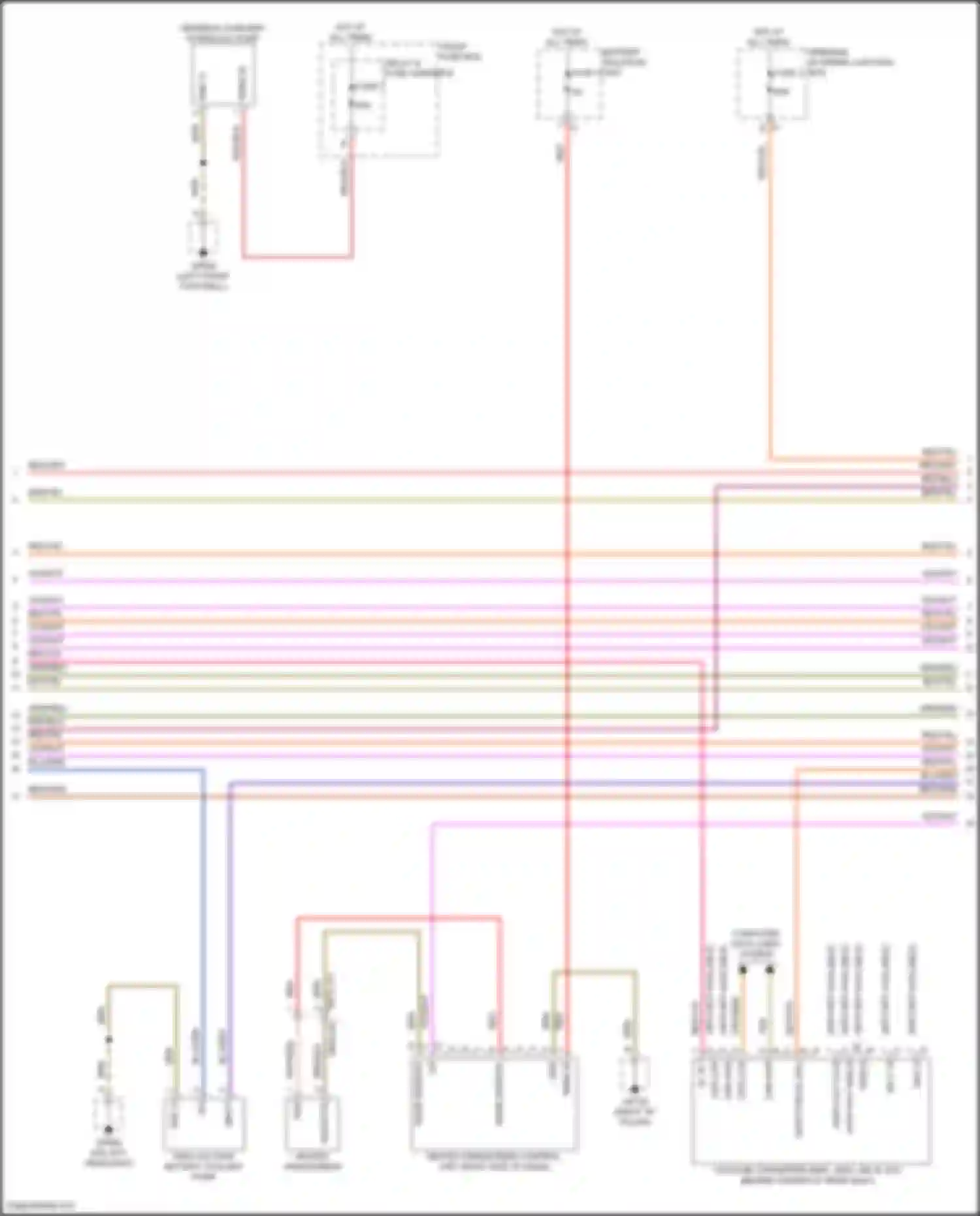 Cayenne S Porsche III facelift (2023-2024): Wiring diagram engine performance 4.0l turbo hybrid, hybrid system circuit (5 of 7)
