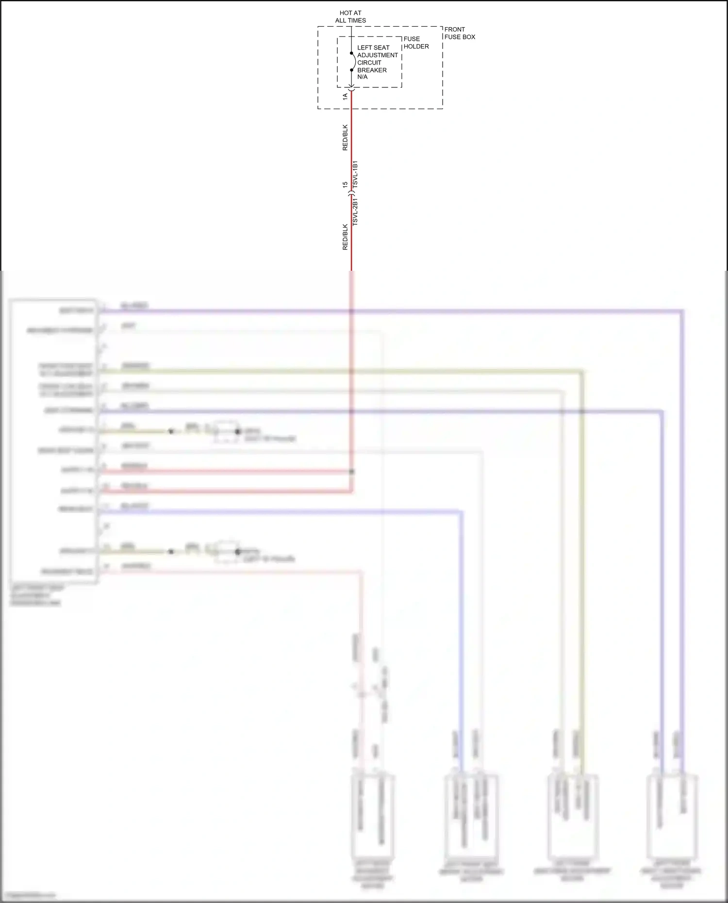 Porsche Cayenne S III facelift (2023-2024) backrest forward wiring diagram  (1 of 2)