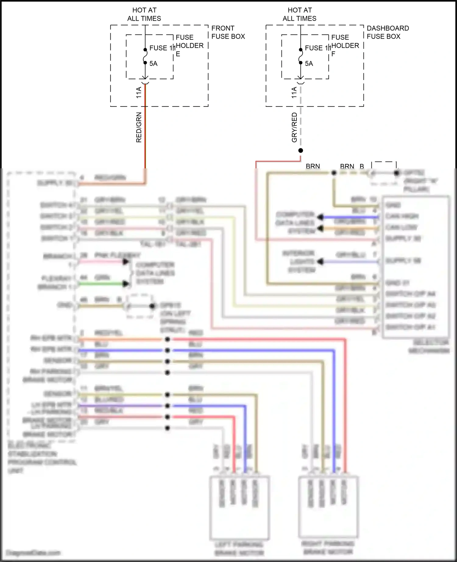 Porsche Cayenne S III facelift (2023-2024) electronic stabilization program control unit wiring diagram  (6 of 6)